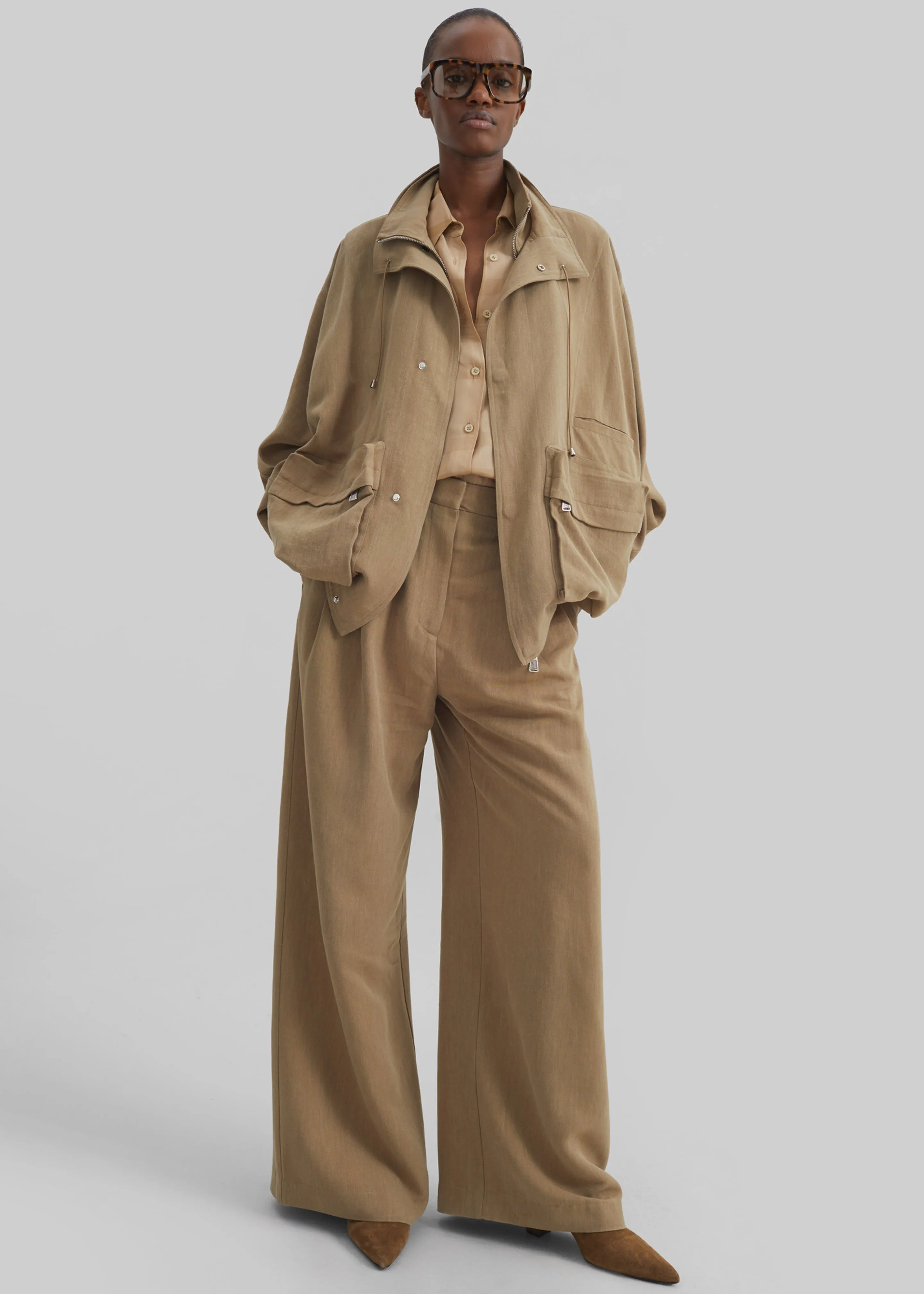 Breya Linen Fluid Jacket - Camel sold by Frankie Shop product image thumbnail 2