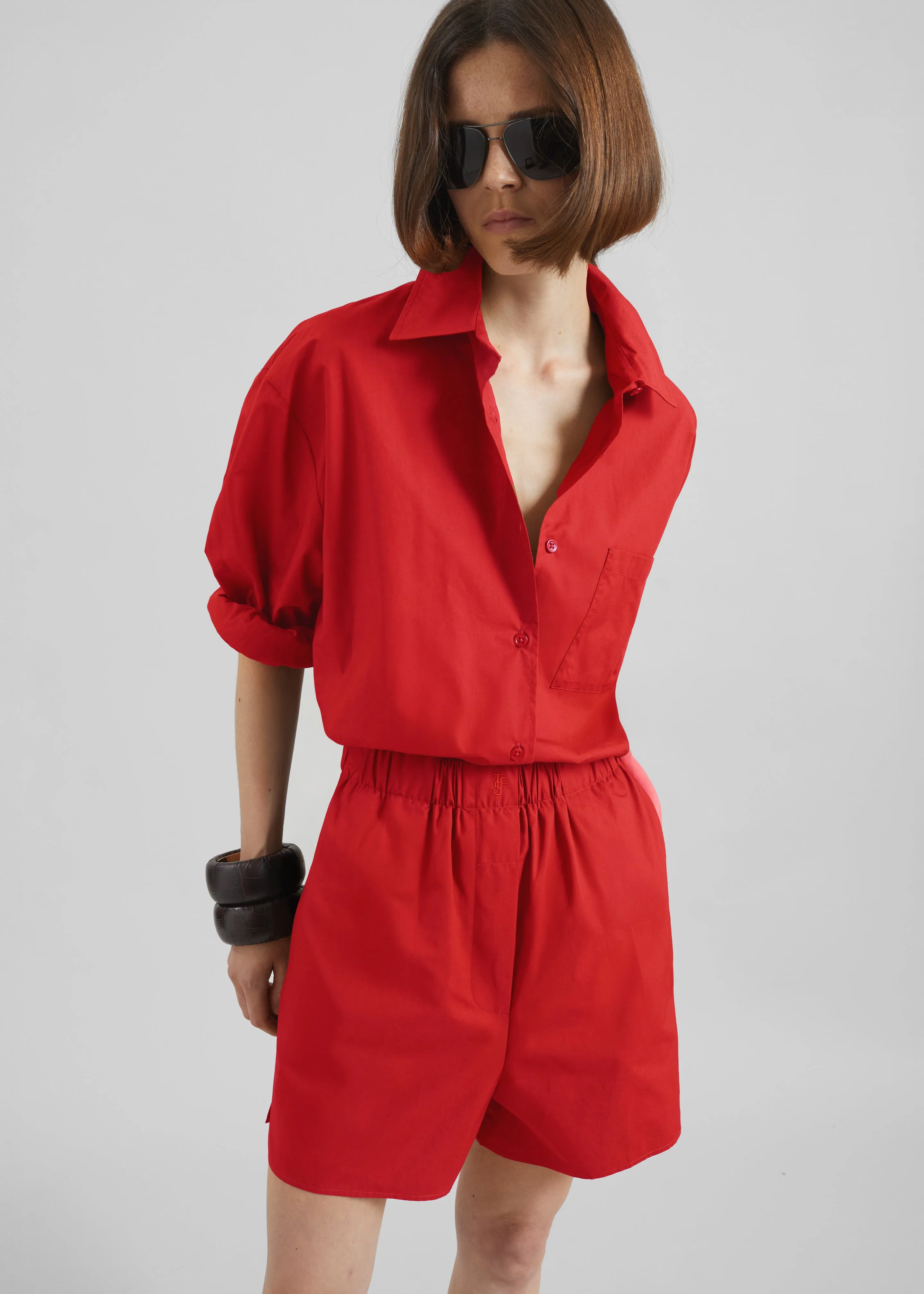 Lui Organic Cotton Boxer Shorts - Red sold by Frankie Shop