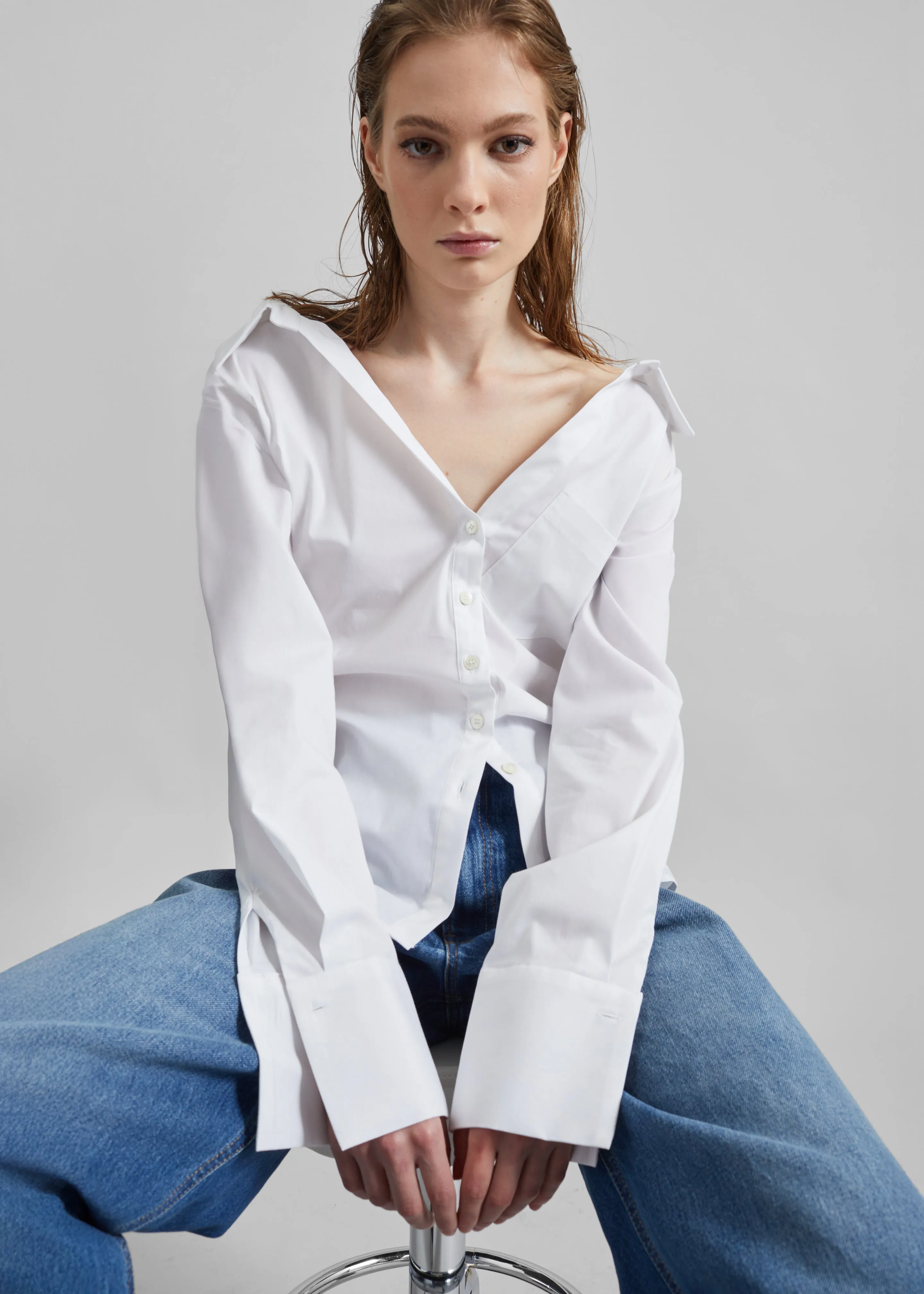 Tiona Fitted Shirt - White sold by Frankie Shop product image thumbnail 3
