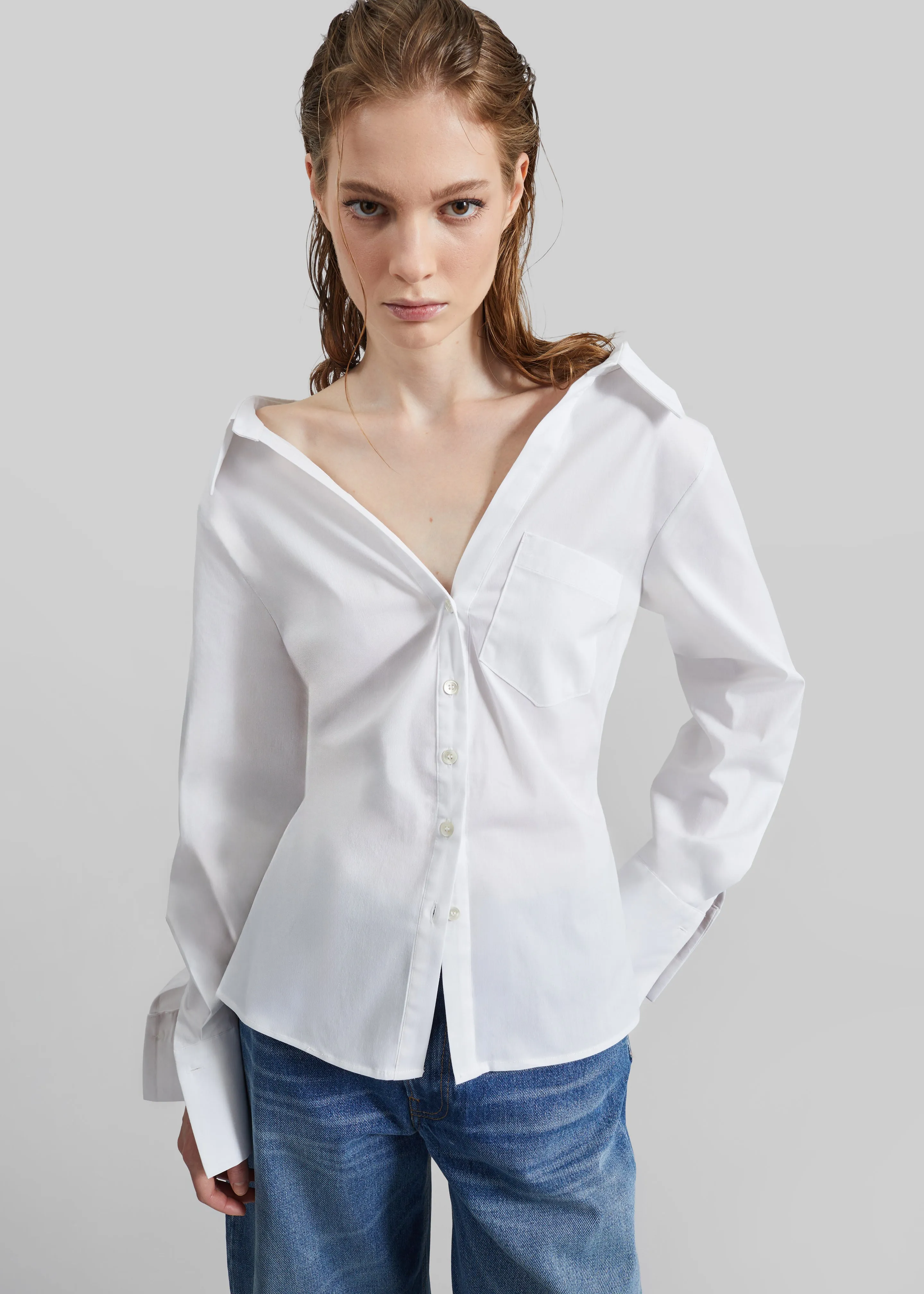 Tiona Fitted Shirt - White sold by Frankie Shop product image thumbnail 4