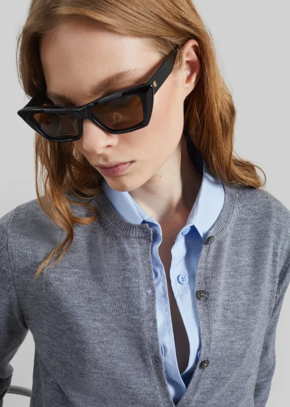 Mahim Superfine Wool Cardigan - Grey made by Frankie Shop