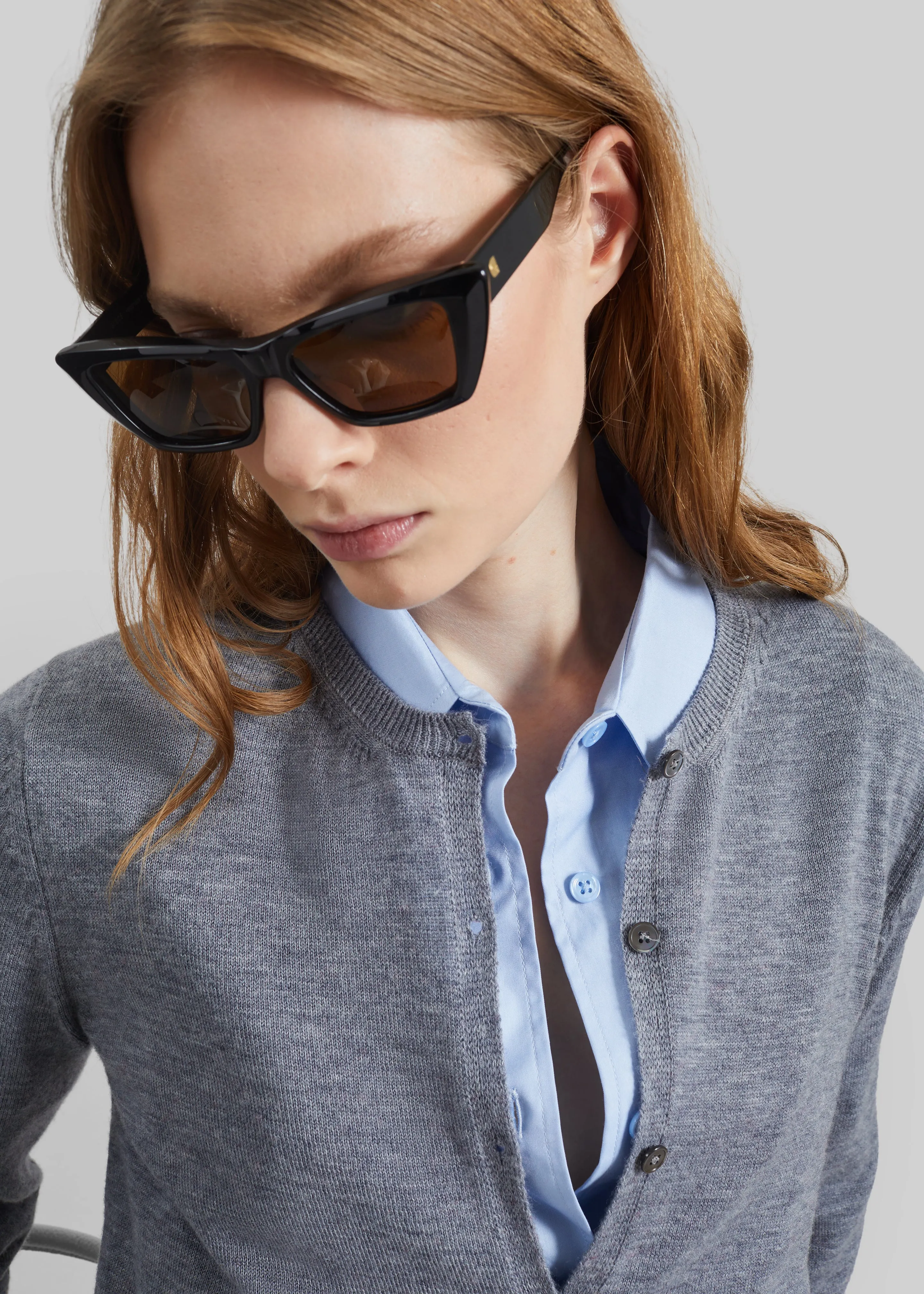 Mahim Superfine Wool Cardigan - Grey sold by Frankie Shop