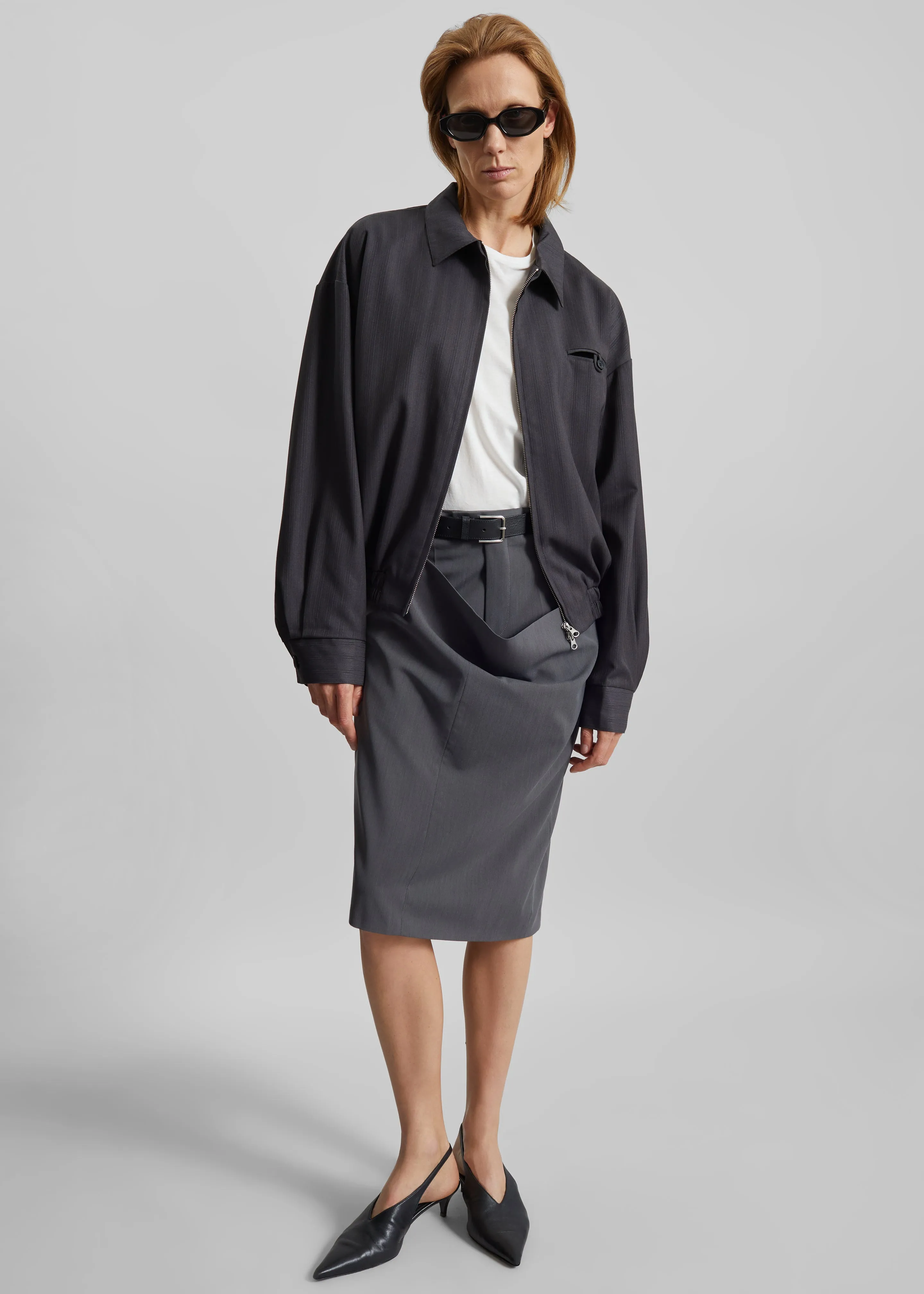 Bettter Draped Side Skirt - Grey sold by Frankie Shop product image thumbnail 5