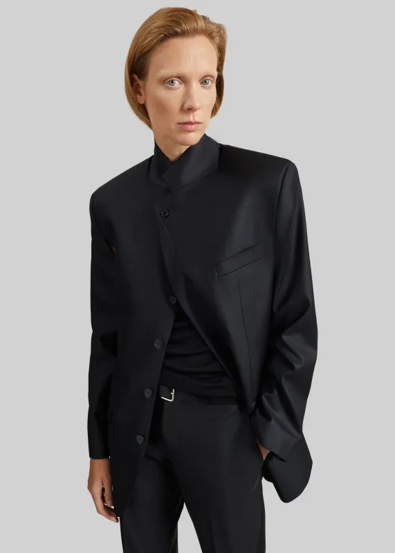 Bettter Folded Blazer With Slits - Black made by Frankie Shop