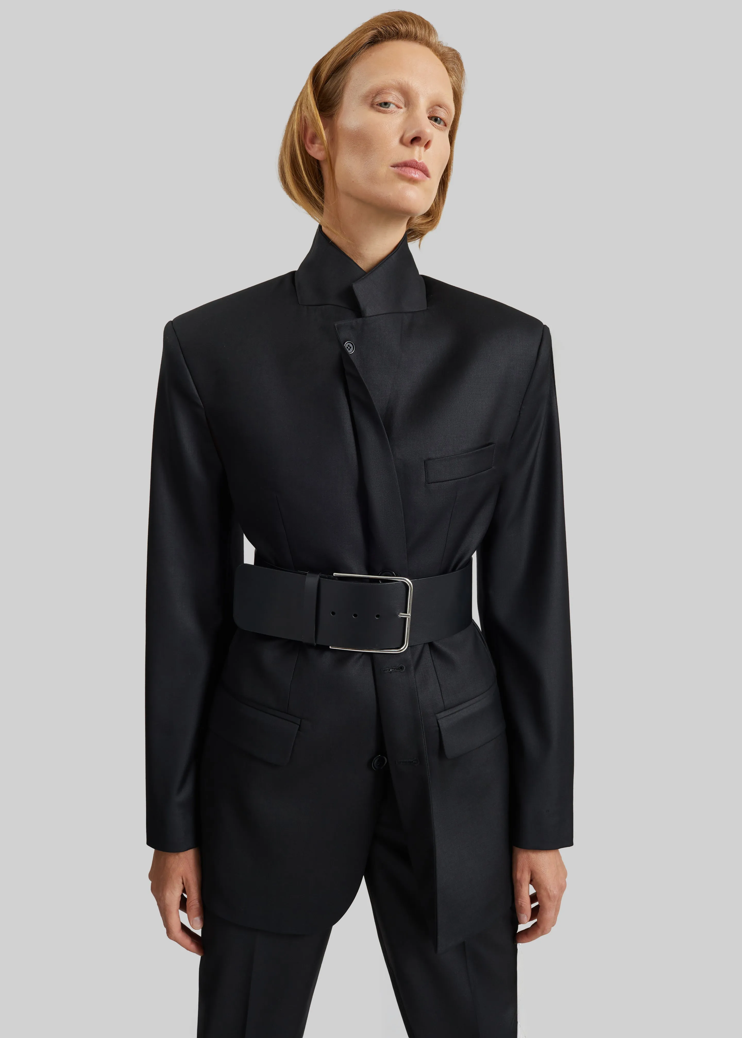 Bettter Folded Blazer With Slits - Black sold by Frankie Shop product image thumbnail 2