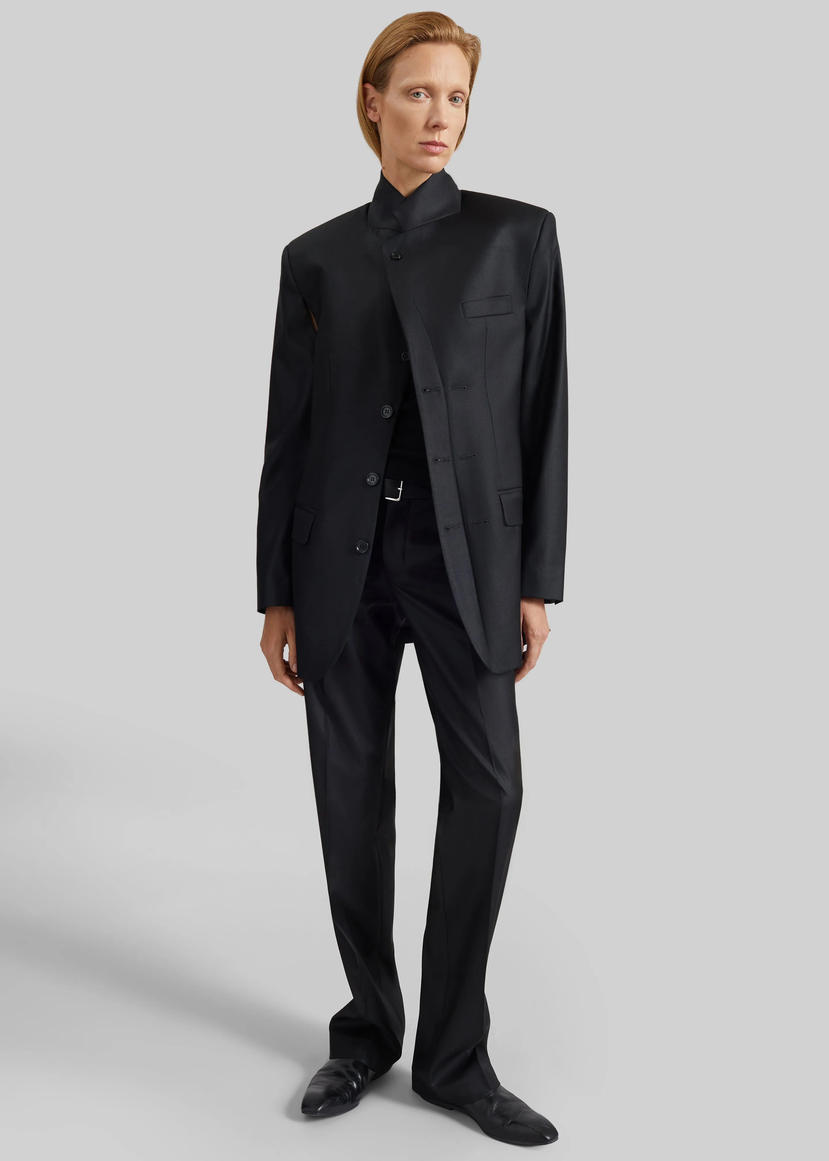 Bettter Folded Blazer With Slits - Black sold by Frankie Shop product image thumbnail 3