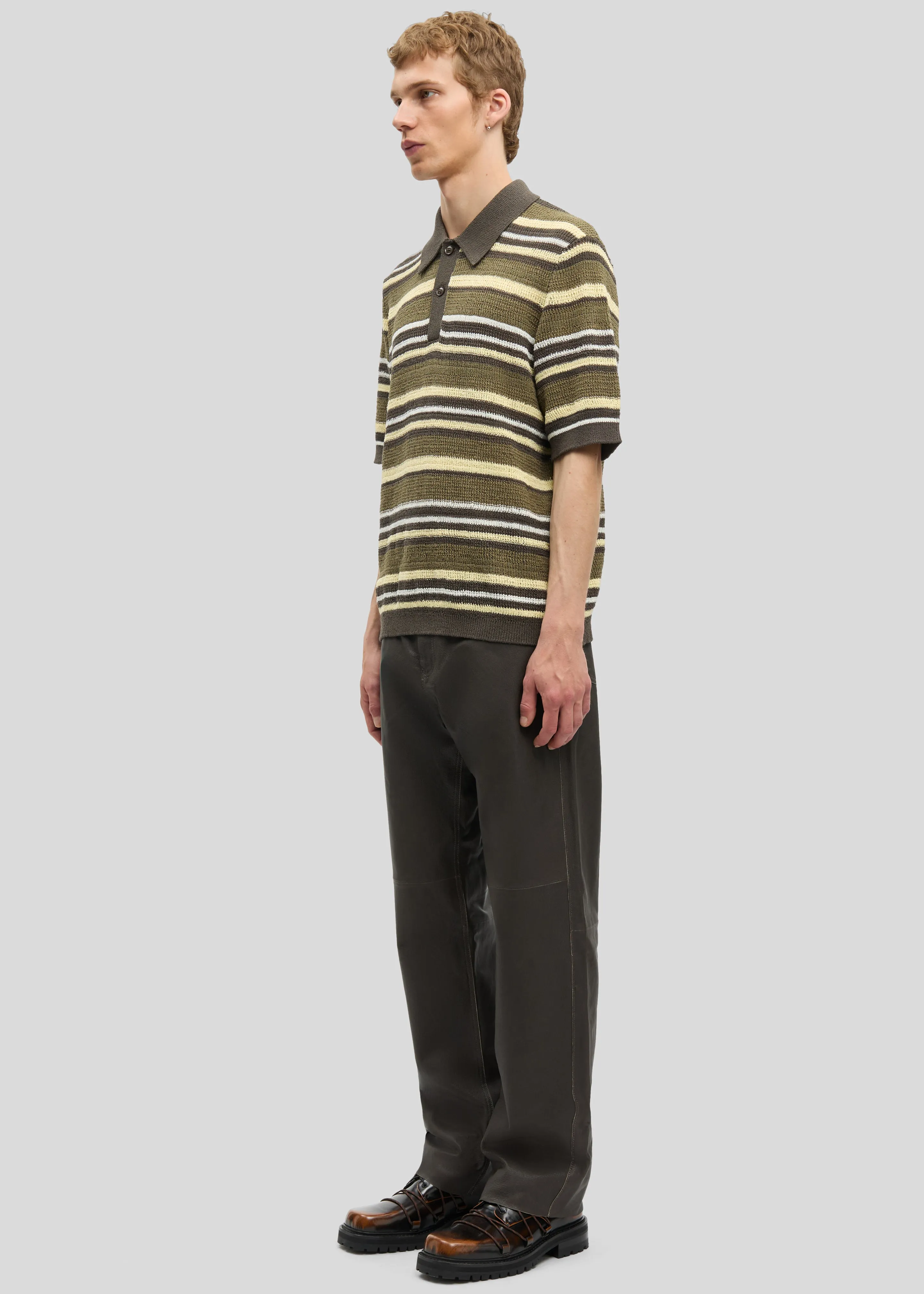 Samsøe Samsøe Samarco Polo Ss - Burnt Olive St. sold by Frankie Shop product image thumbnail 3