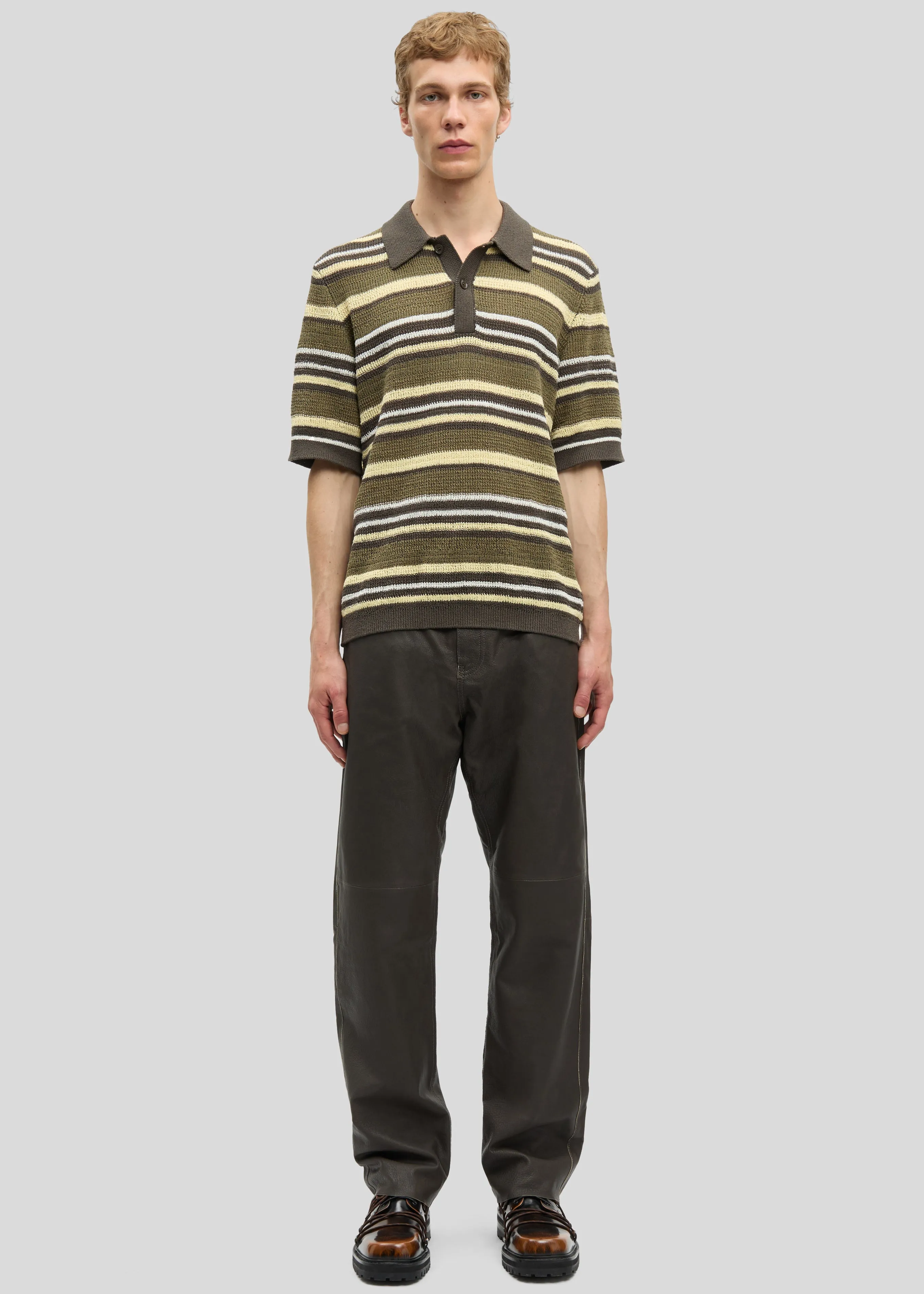 Samsøe Samsøe Samarco Polo Ss - Burnt Olive St. sold by Frankie Shop product image thumbnail 4