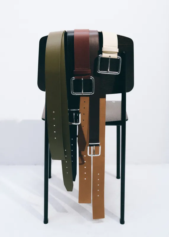 Marty Leather Belt - Dark Brown made by Frankie Shop