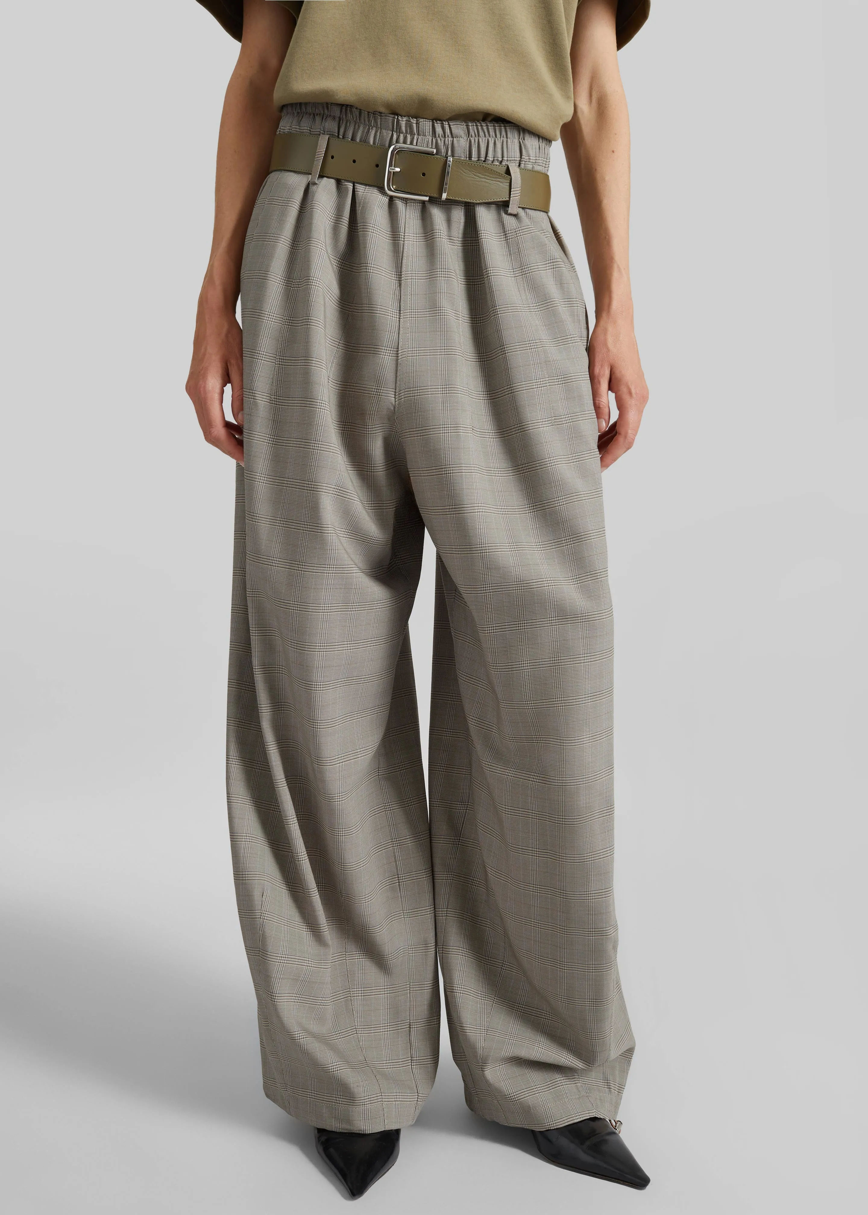 Oakdale Track Pants - Beige Glen Plaid sold by Frankie Shop product image thumbnail 5