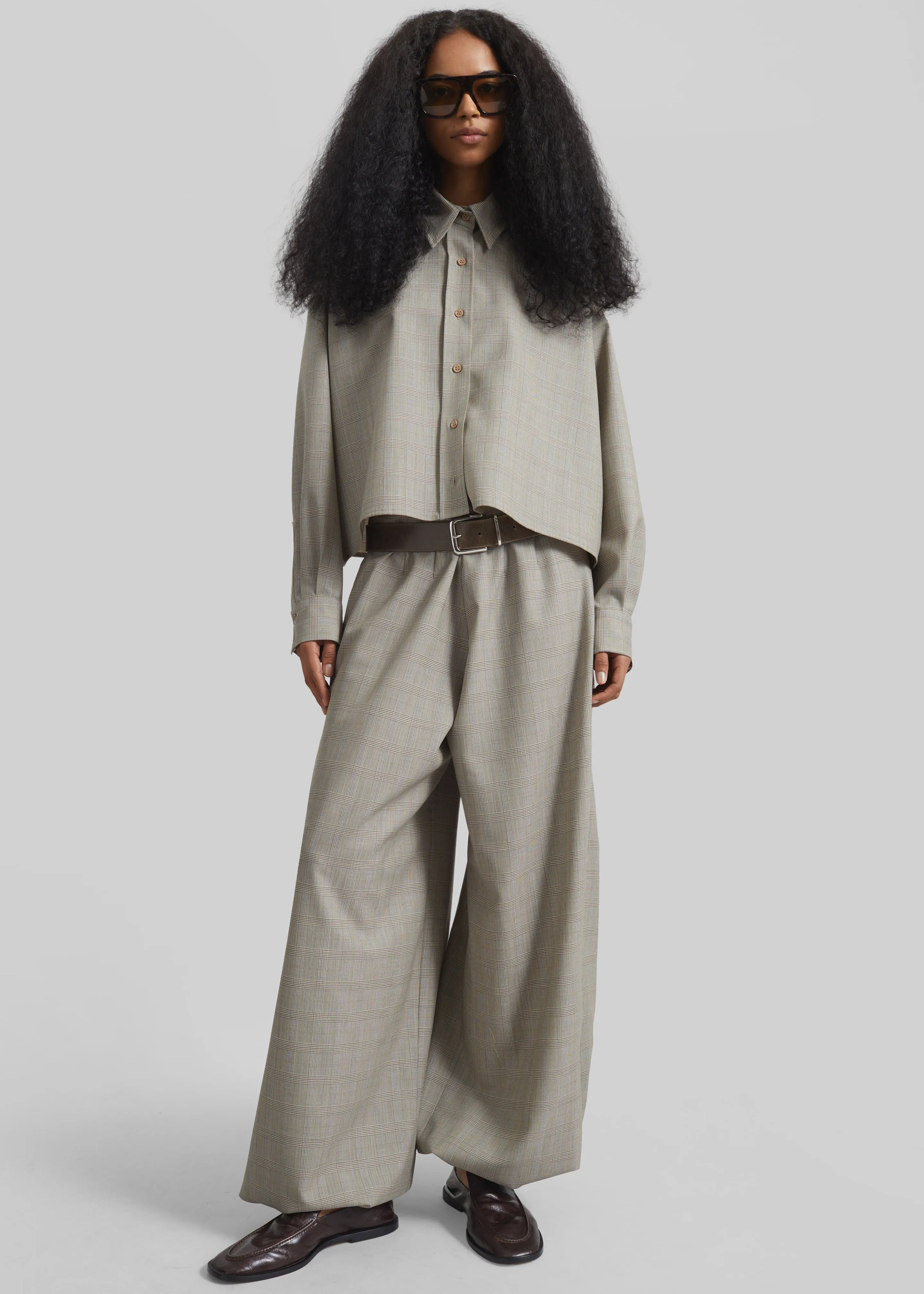 Oakdale Track Pants - Beige Glen Plaid sold by Frankie Shop product image thumbnail 4