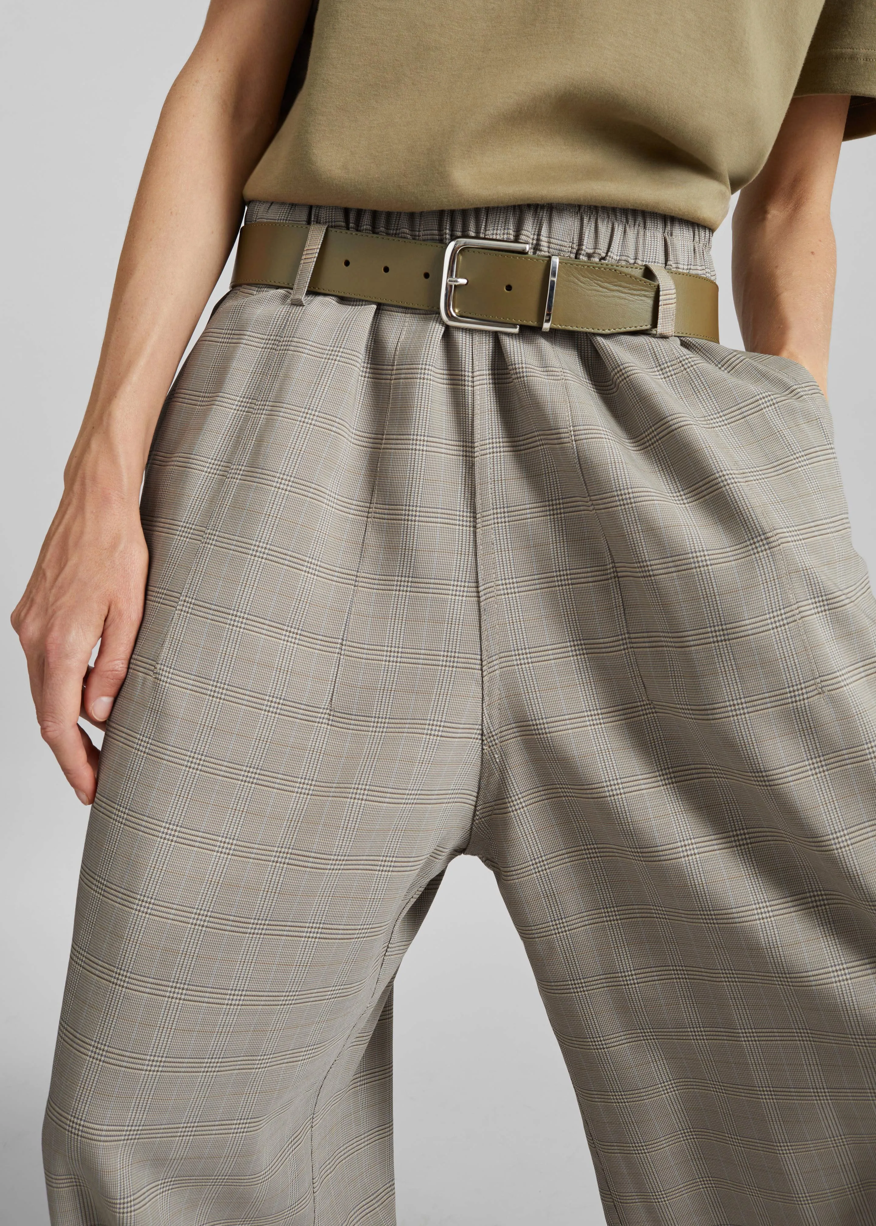 Oakdale Track Pants - Beige Glen Plaid sold by Frankie Shop product image thumbnail 2