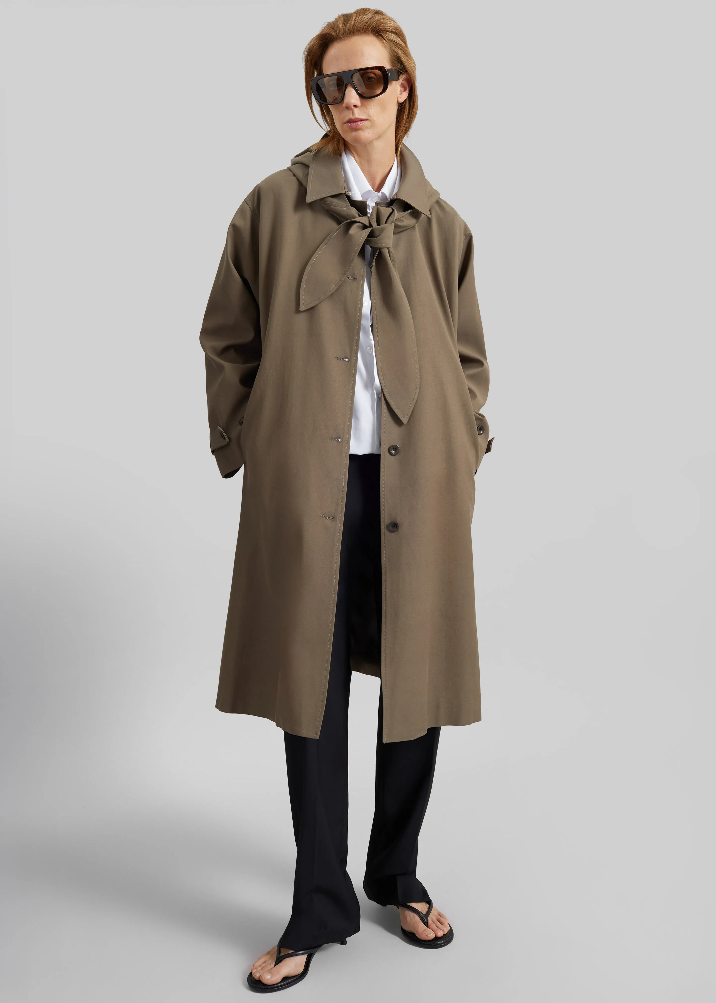 Orly Detachable Hood Trench Coat - Brown sold by Frankie Shop product image thumbnail 4