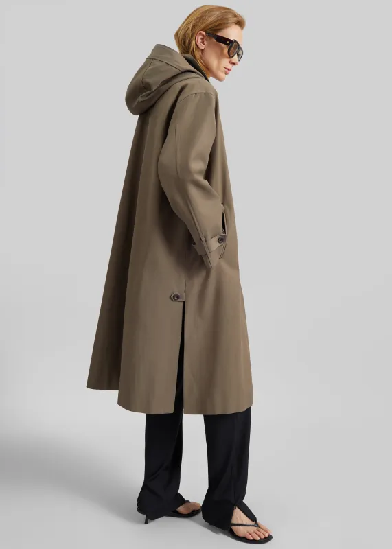 Orly Detachable Hood Trench Coat - Brown made by Frankie Shop