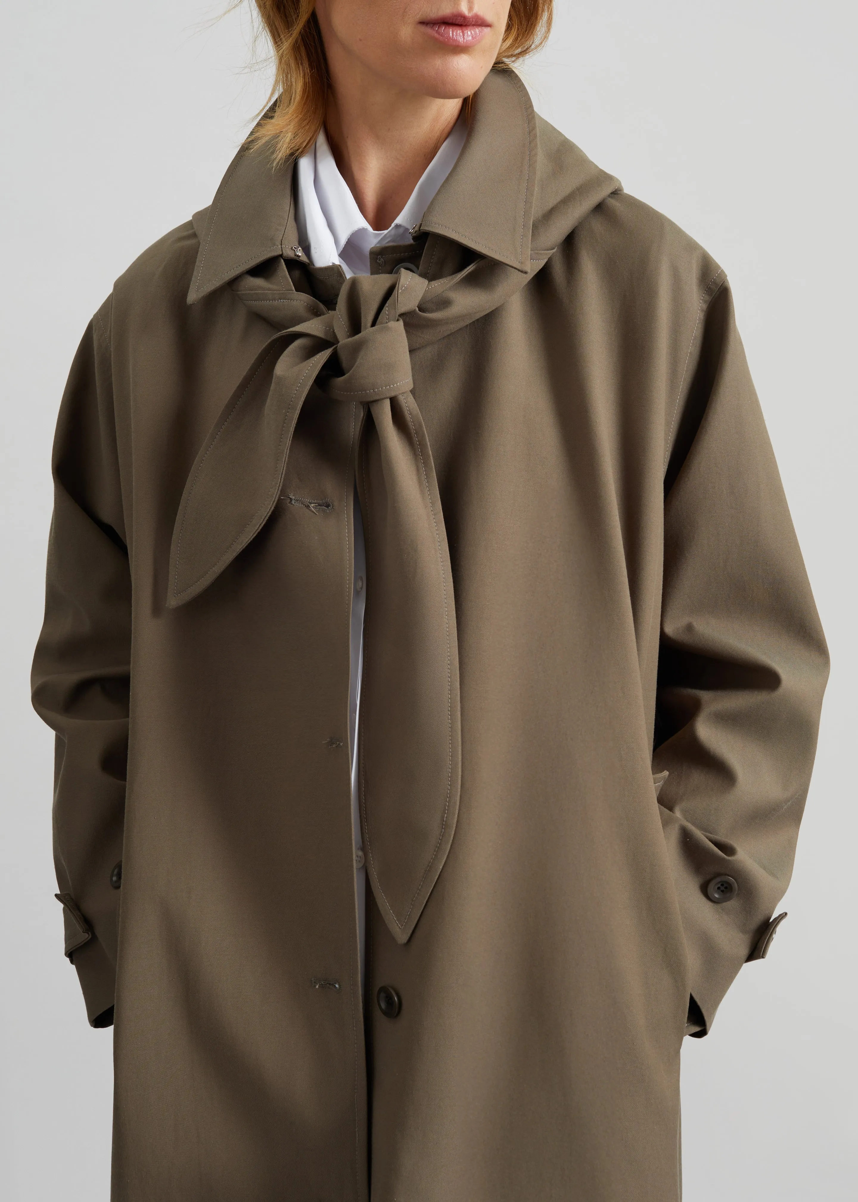 Orly Detachable Hood Trench Coat - Brown sold by Frankie Shop product image thumbnail 2