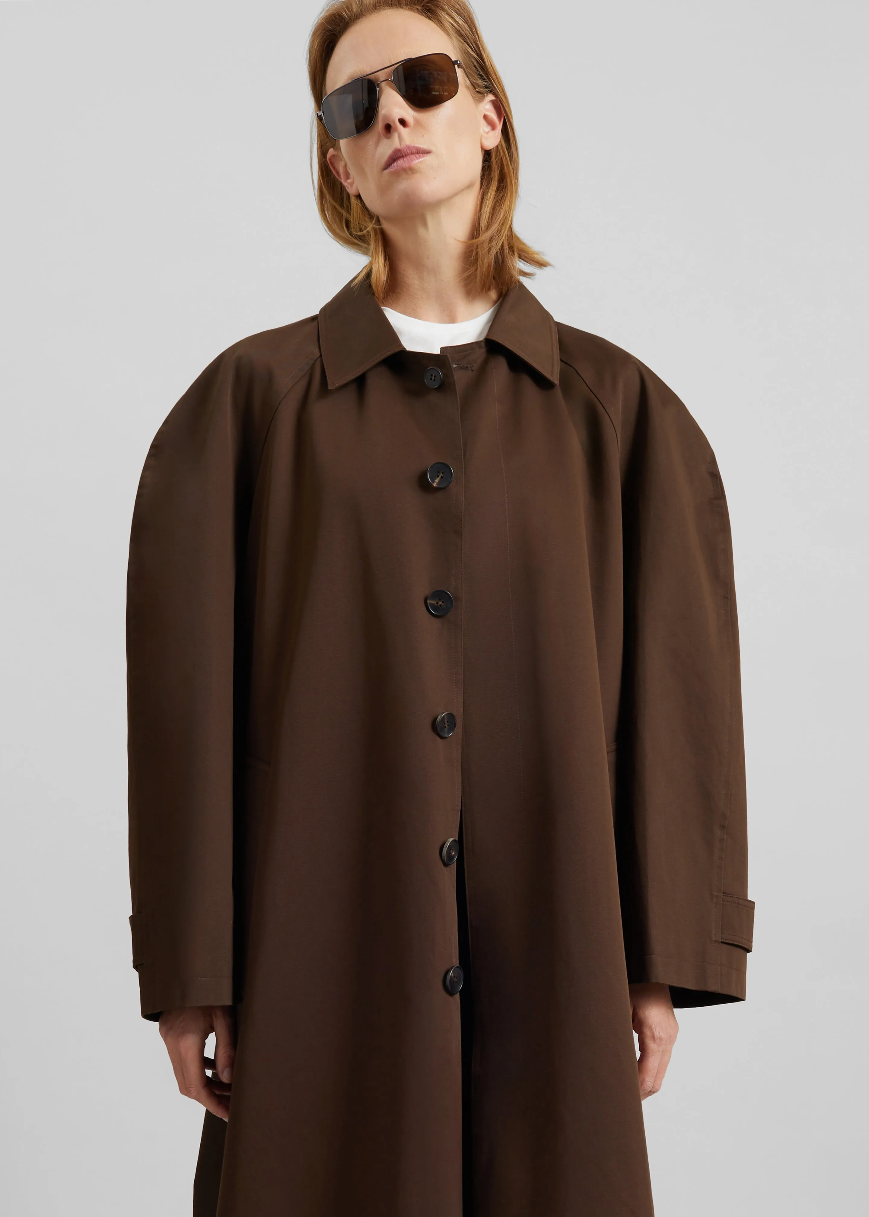 Malmedy Oversized Long Coat - Brown sold by Frankie Shop product image thumbnail 4