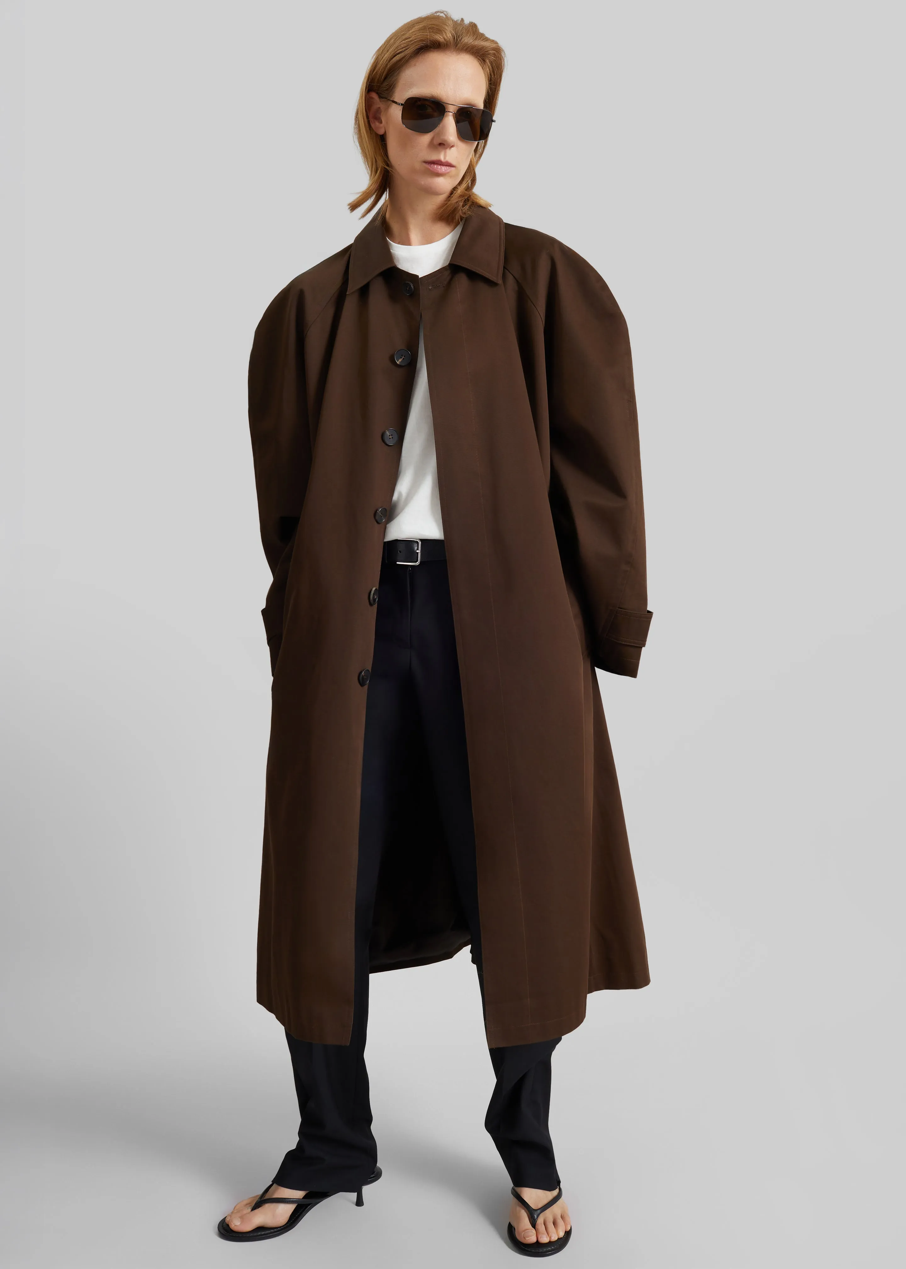 Malmedy Oversized Long Coat - Brown sold by Frankie Shop product image thumbnail 2