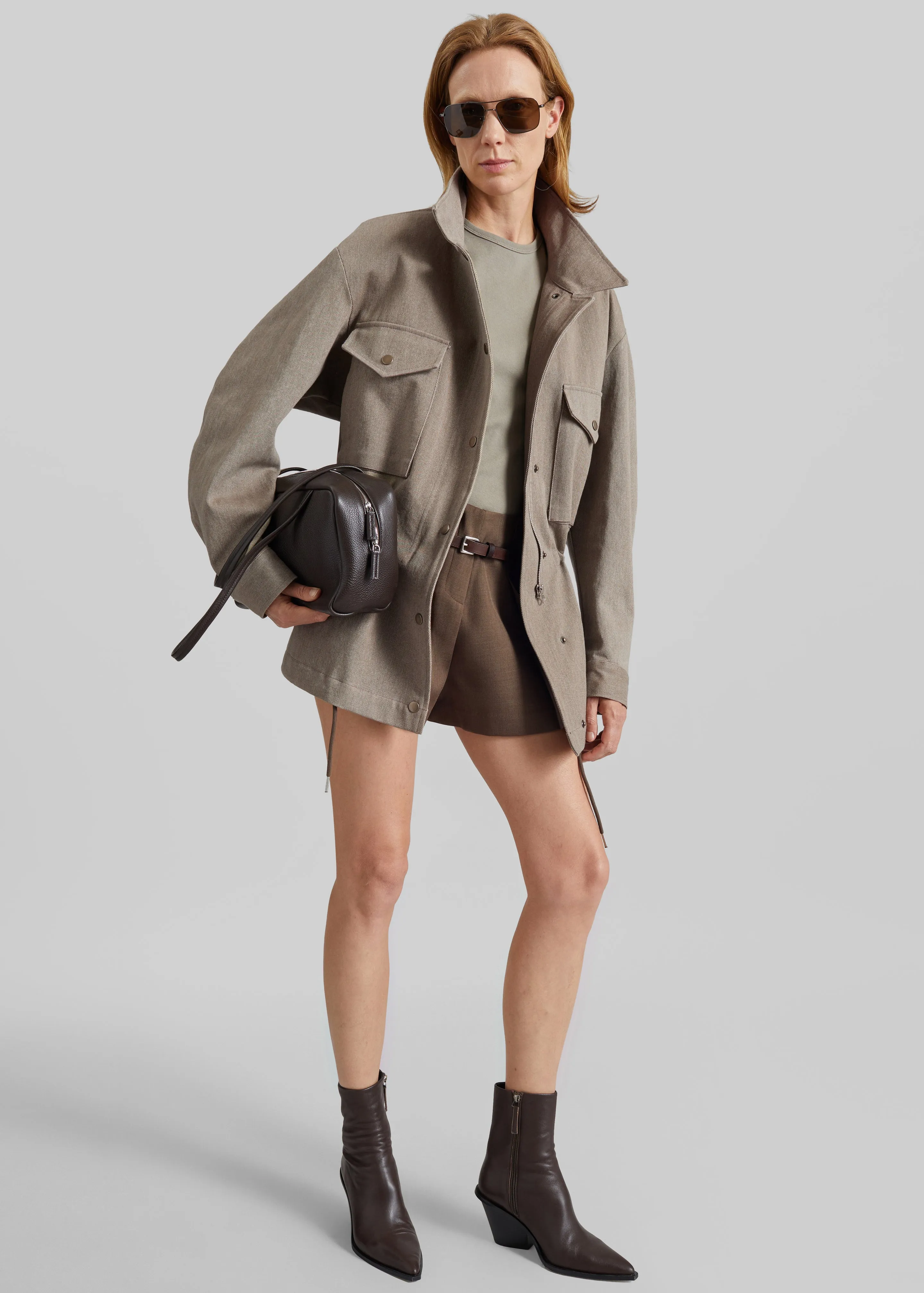 Danto Drawstring Utility Jacket - Light Brown sold by Frankie Shop