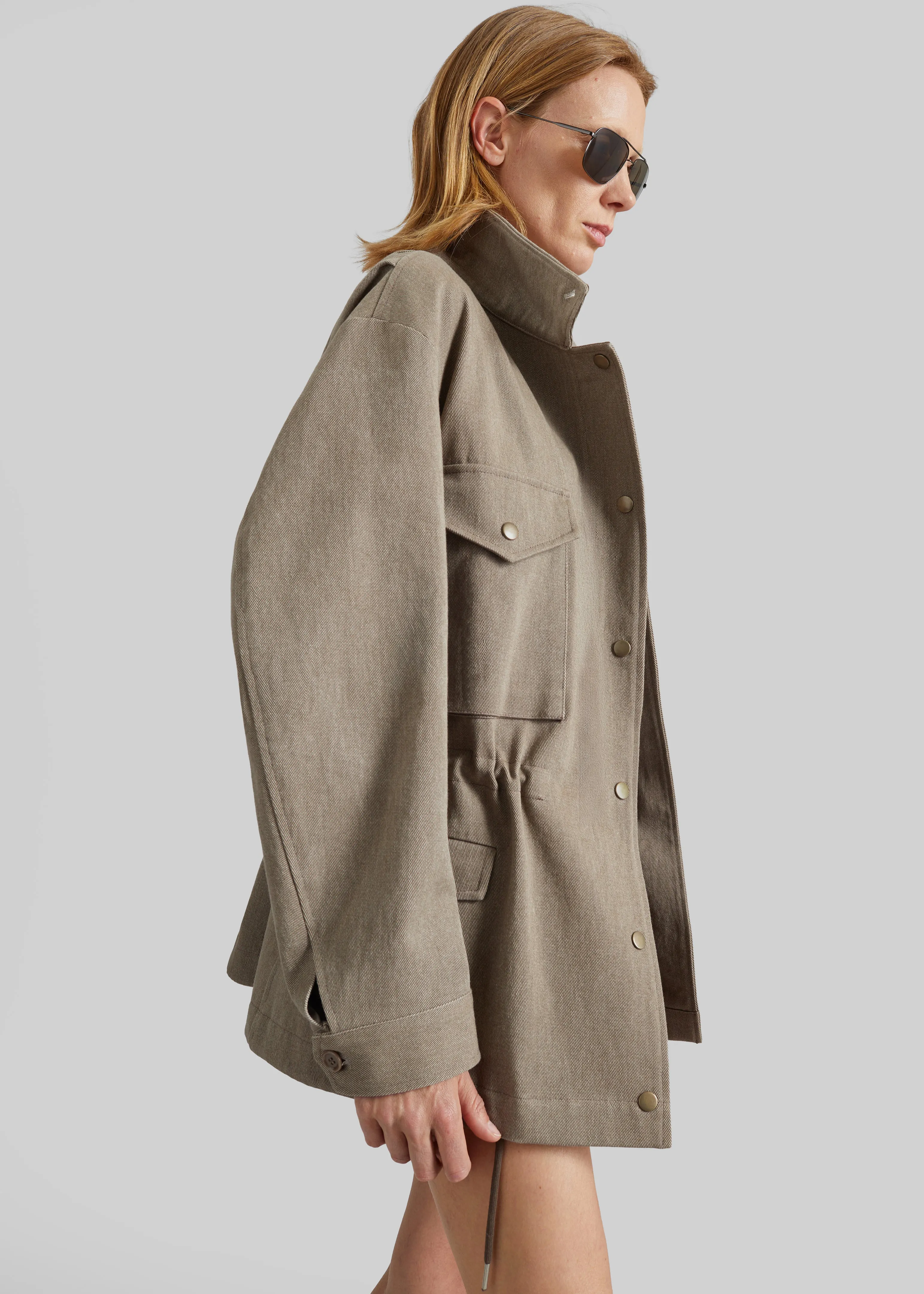 Danto Drawstring Utility Jacket - Light Brown sold by Frankie Shop product image thumbnail 4