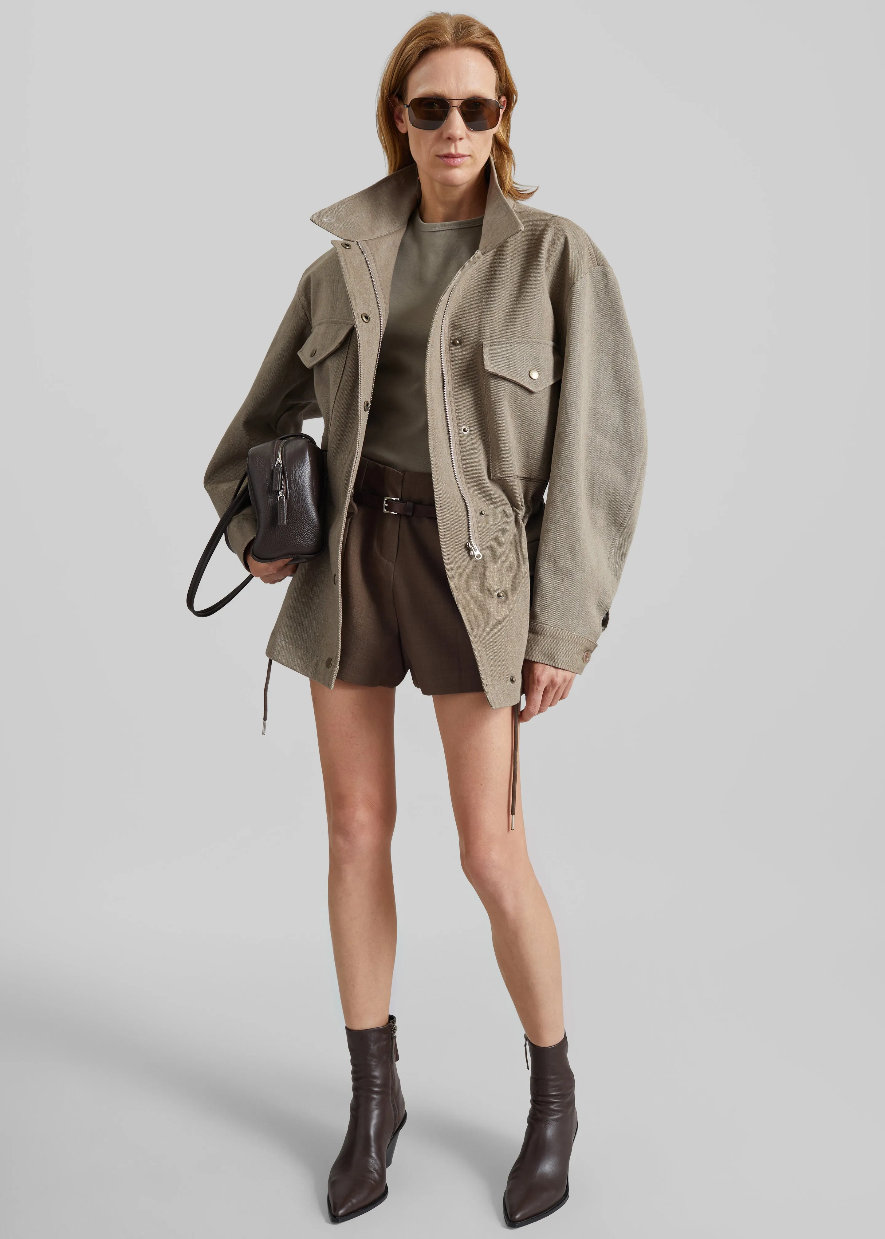 Danto Drawstring Utility Jacket - Light Brown sold by Frankie Shop product image thumbnail 3
