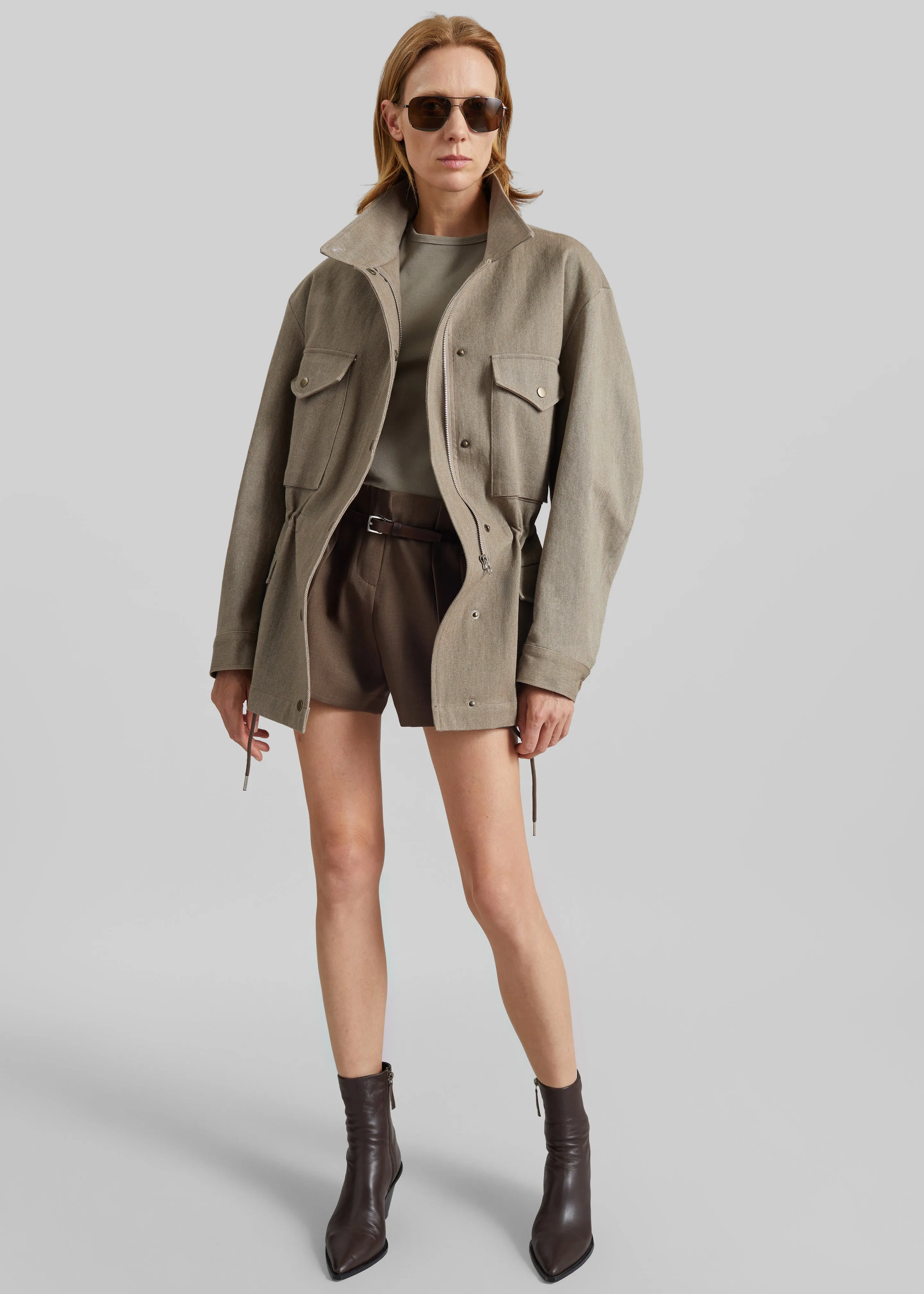 Danto Drawstring Utility Jacket - Light Brown sold by Frankie Shop product image thumbnail 5