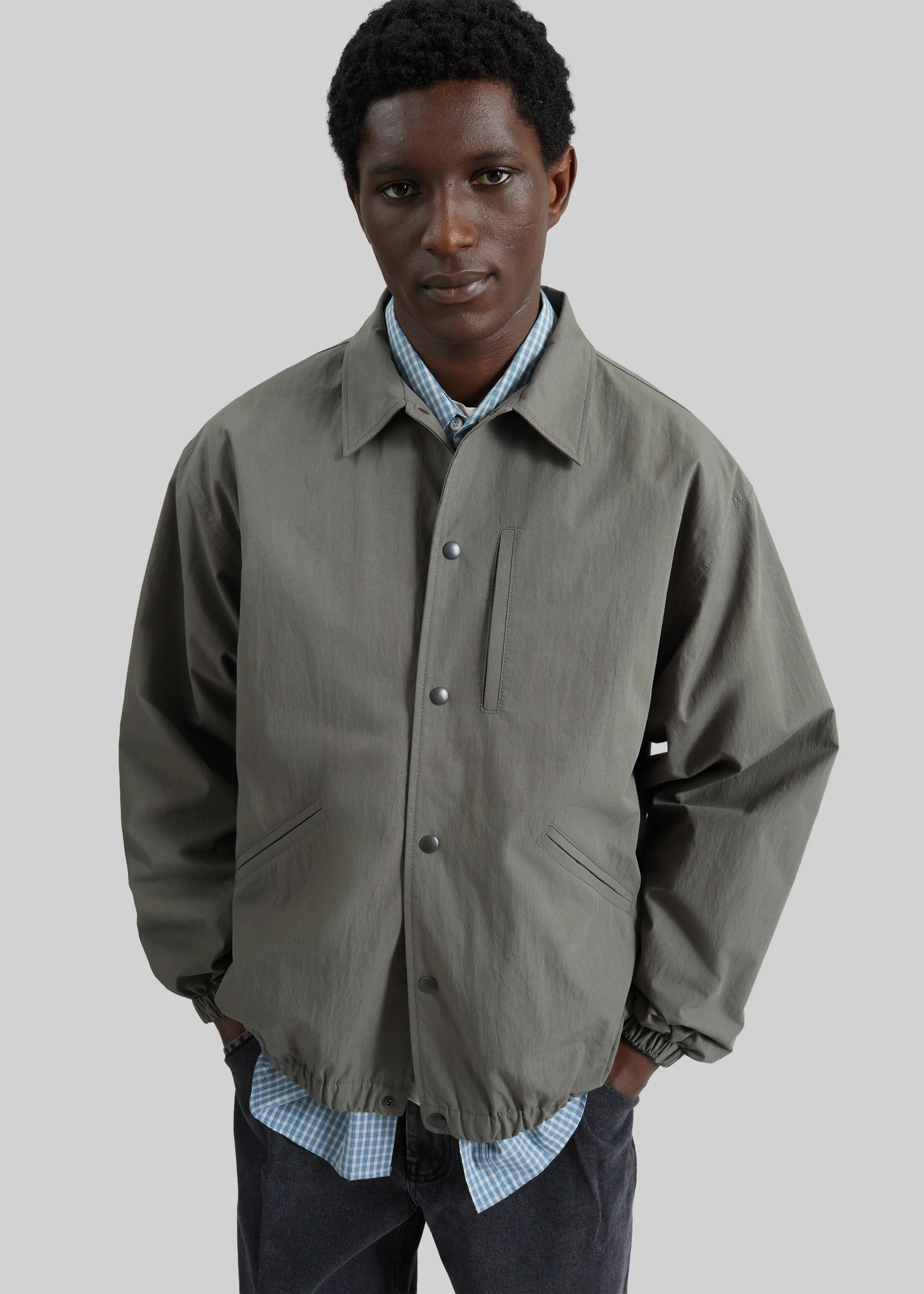 Andres Coach Jacket - Pale Olive sold by Frankie Shop product image thumbnail 4