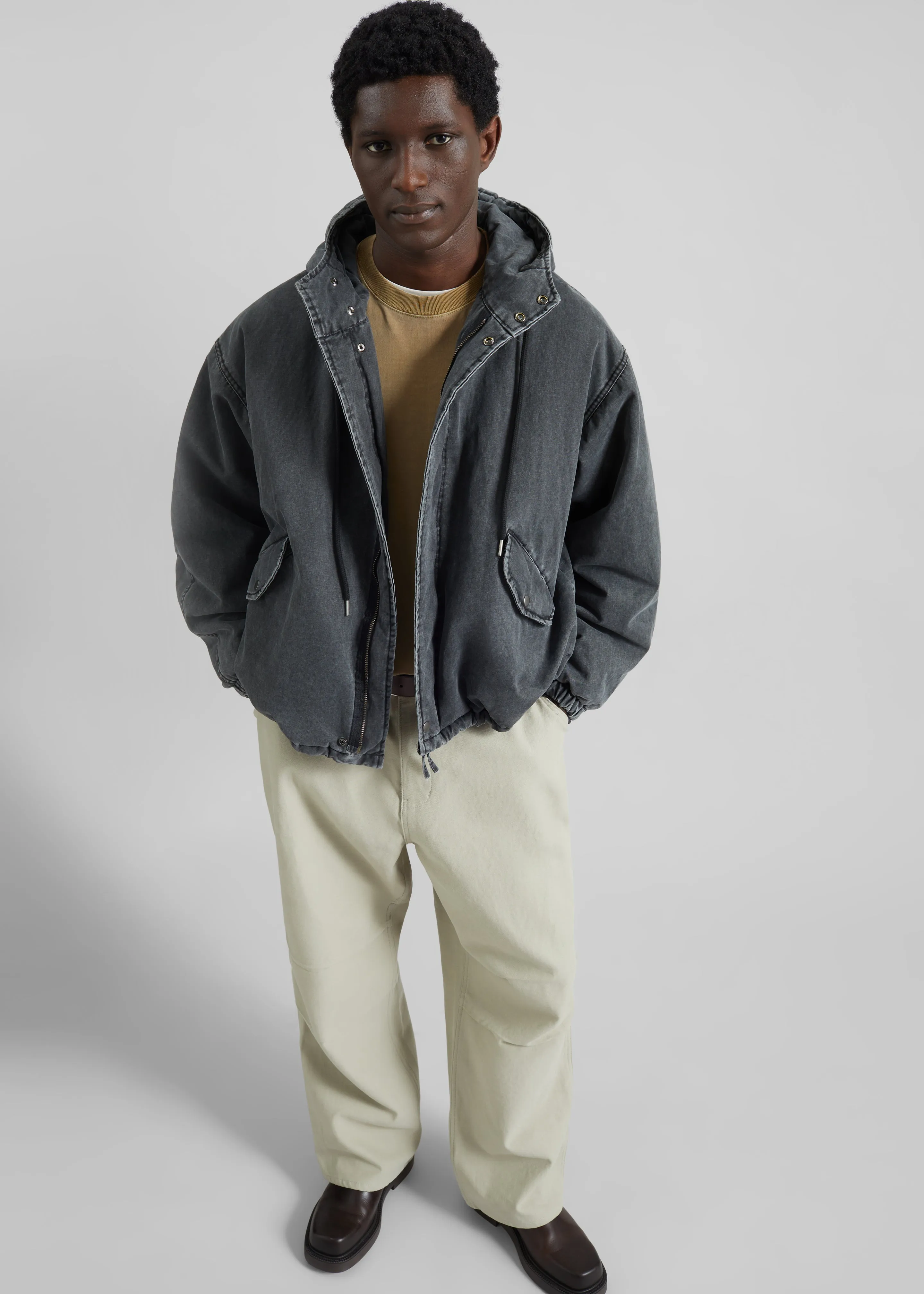 Delvin Padded Jacket - Charcoal sold by Frankie Shop