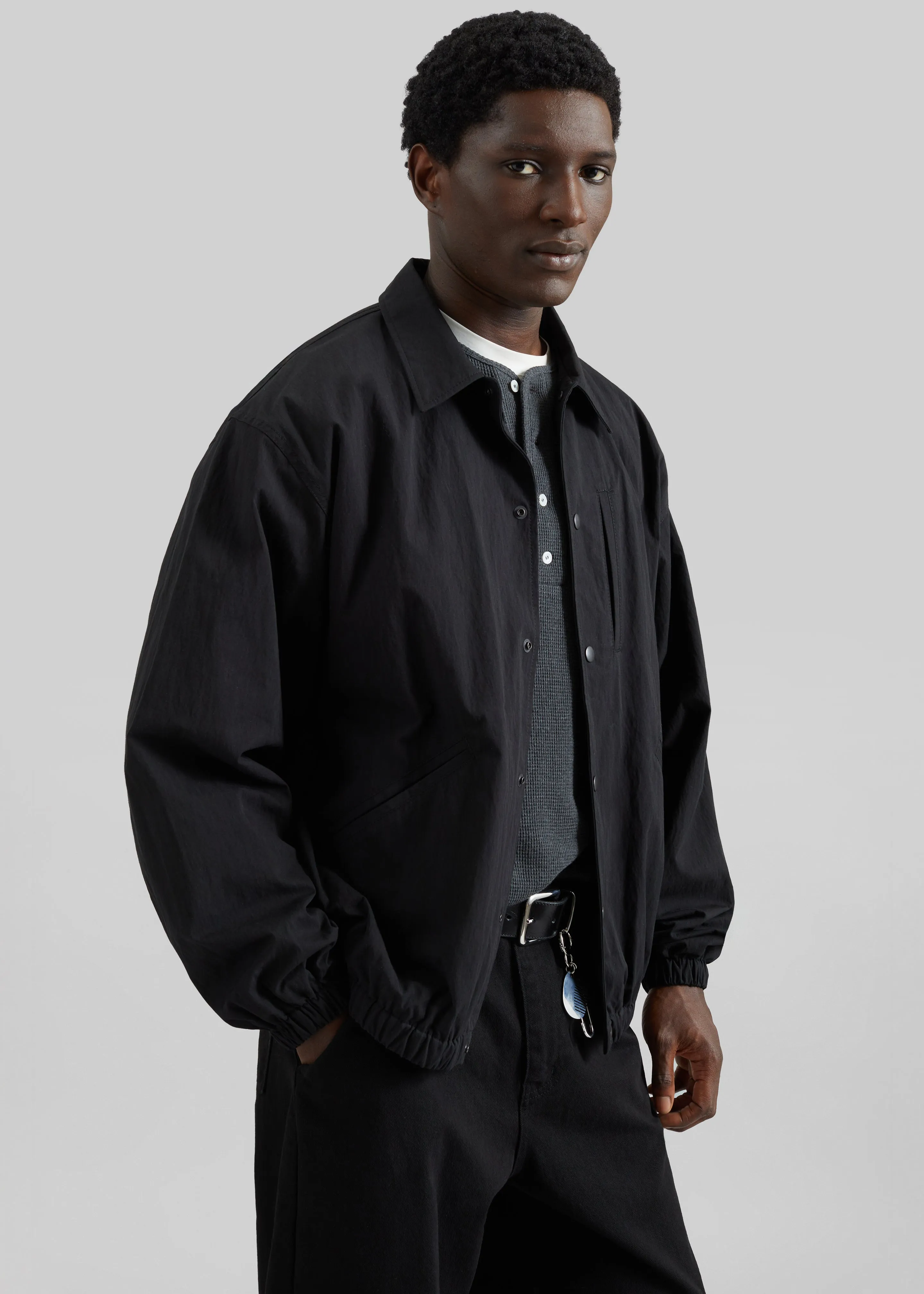 Andres Coach Jacket - Black sold by Frankie Shop product image thumbnail 4