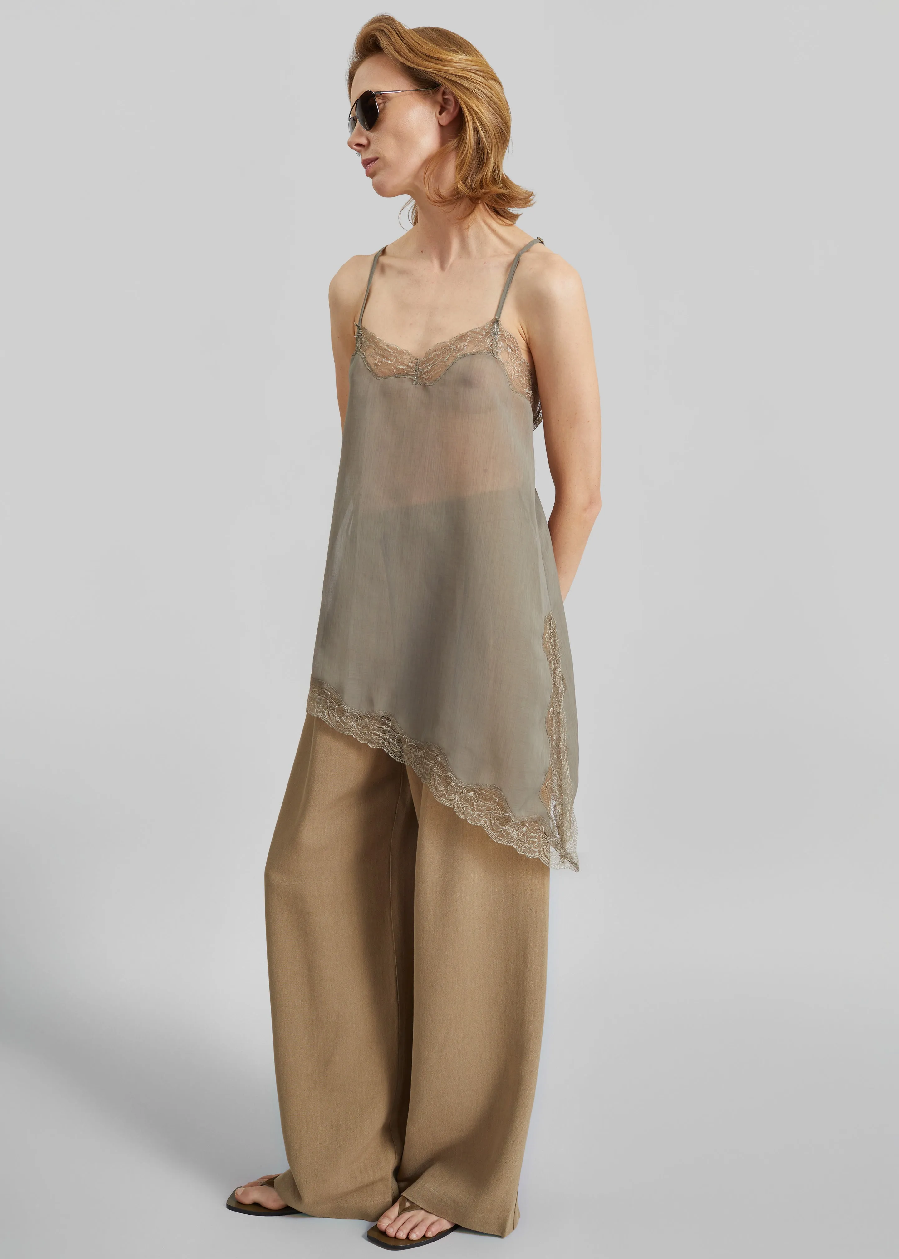 Alessia Sheer Lace Top - Taupe sold by Frankie Shop product image thumbnail 4