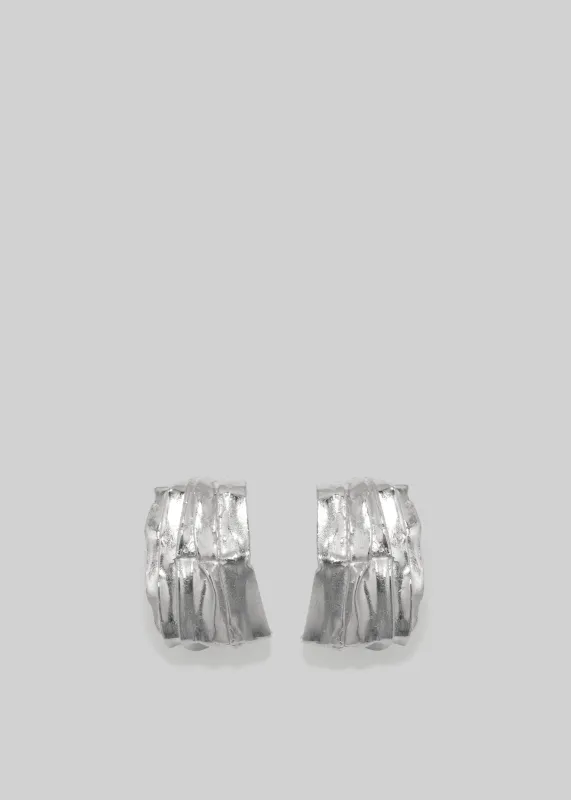 Completedworks Pleated Earrings - Silver made by Completed Works