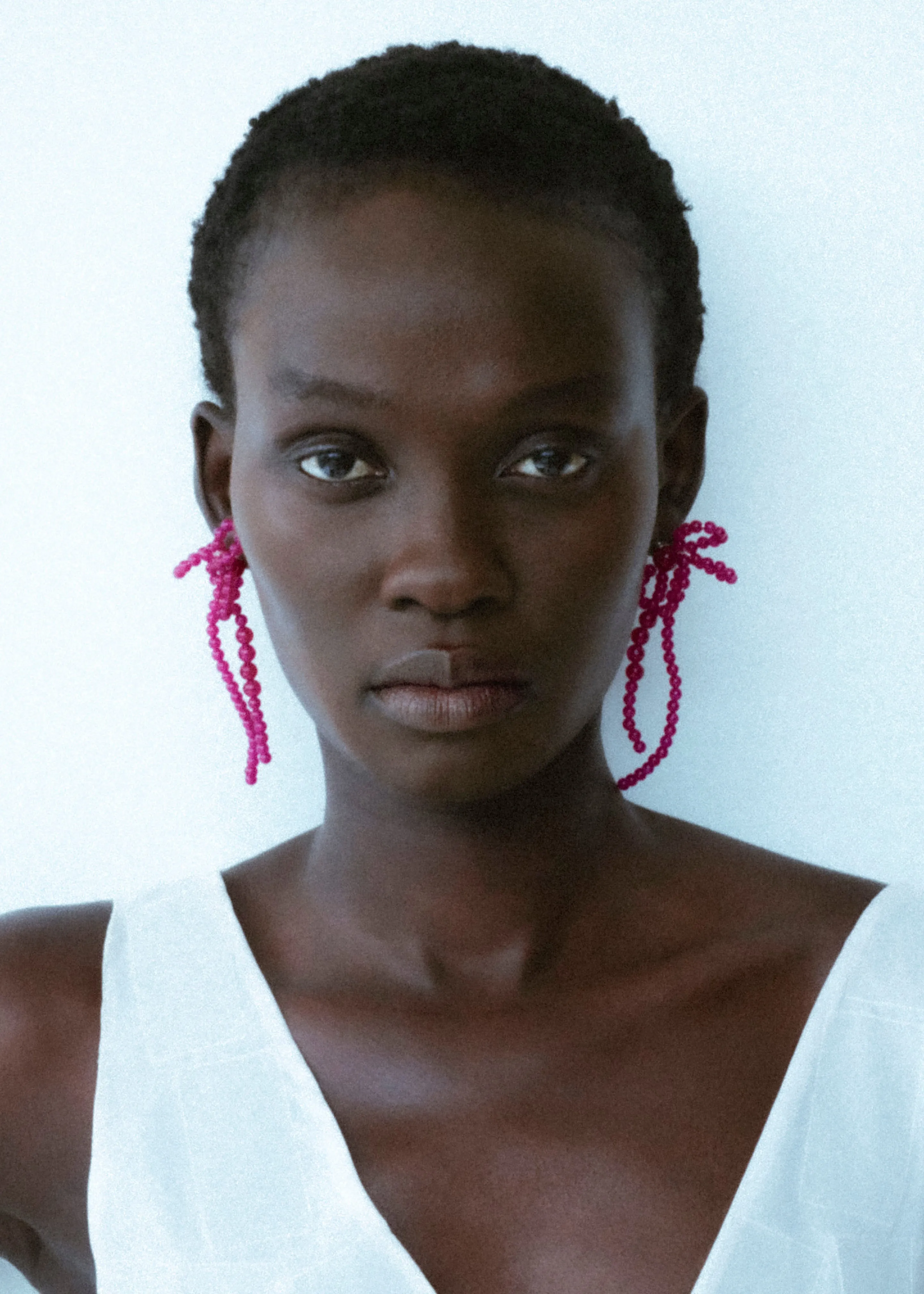 Completedworks Chalcedony Beaded Drop Earrings - Pink sold by Frankie Shop