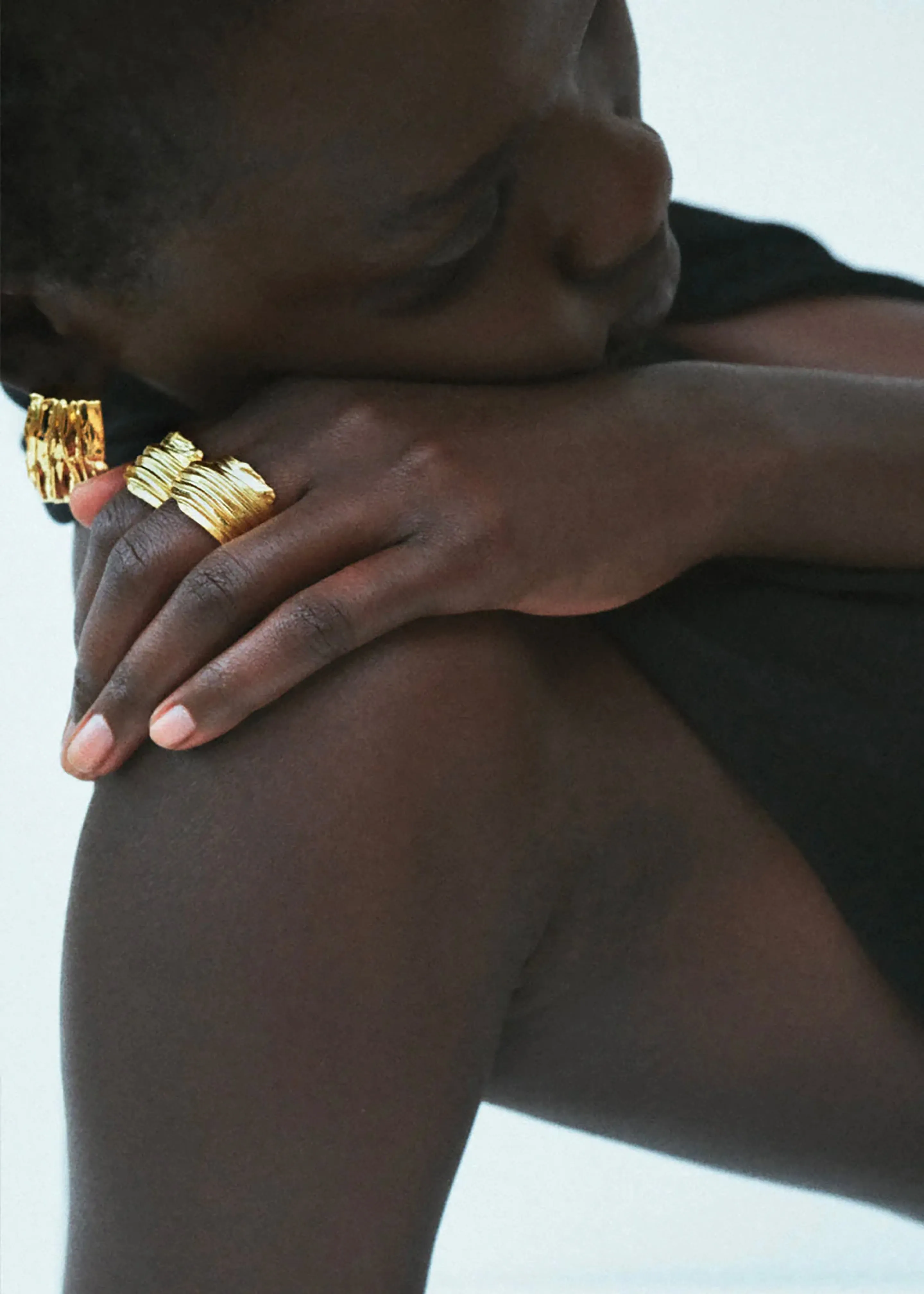 Completedworks Pleated Earrings - Gold sold by Frankie Shop product image thumbnail 3