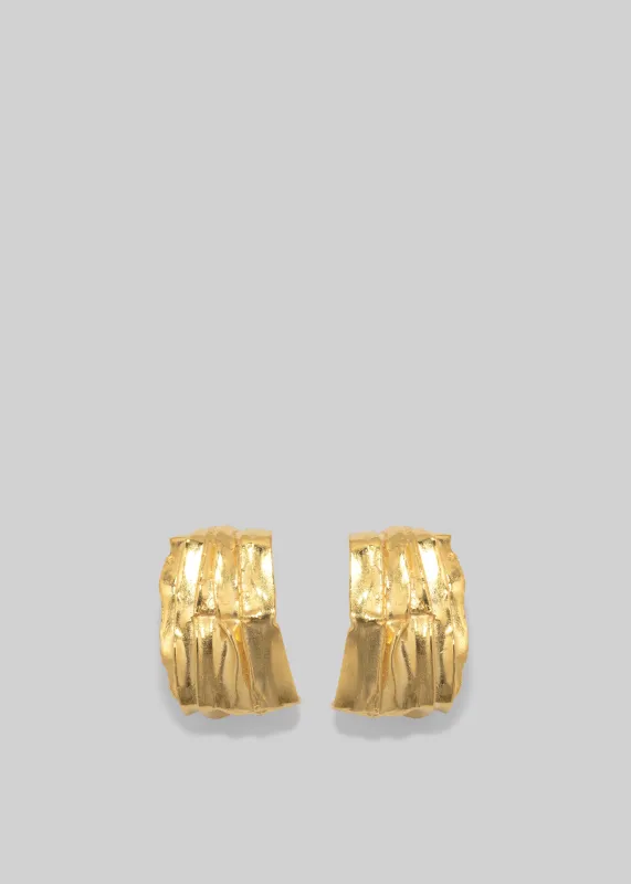 Completedworks Pleated Earrings - Gold made by Completed Works
