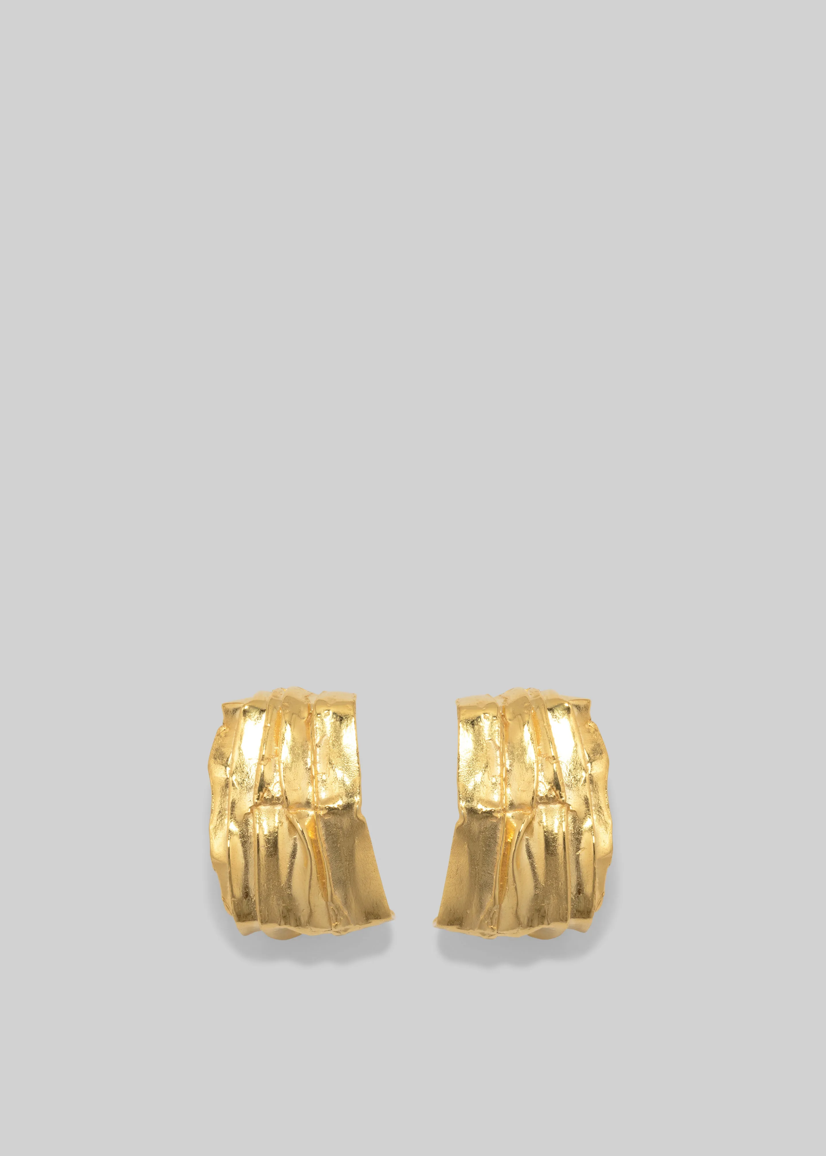 Completedworks Pleated Earrings - Gold sold by Frankie Shop