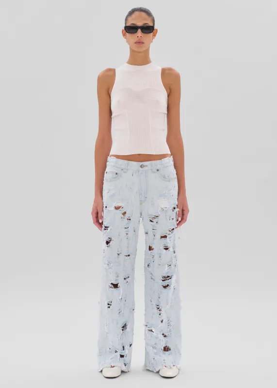 Haikure Winny Jeans - Light Blue Destroy made by Haikure