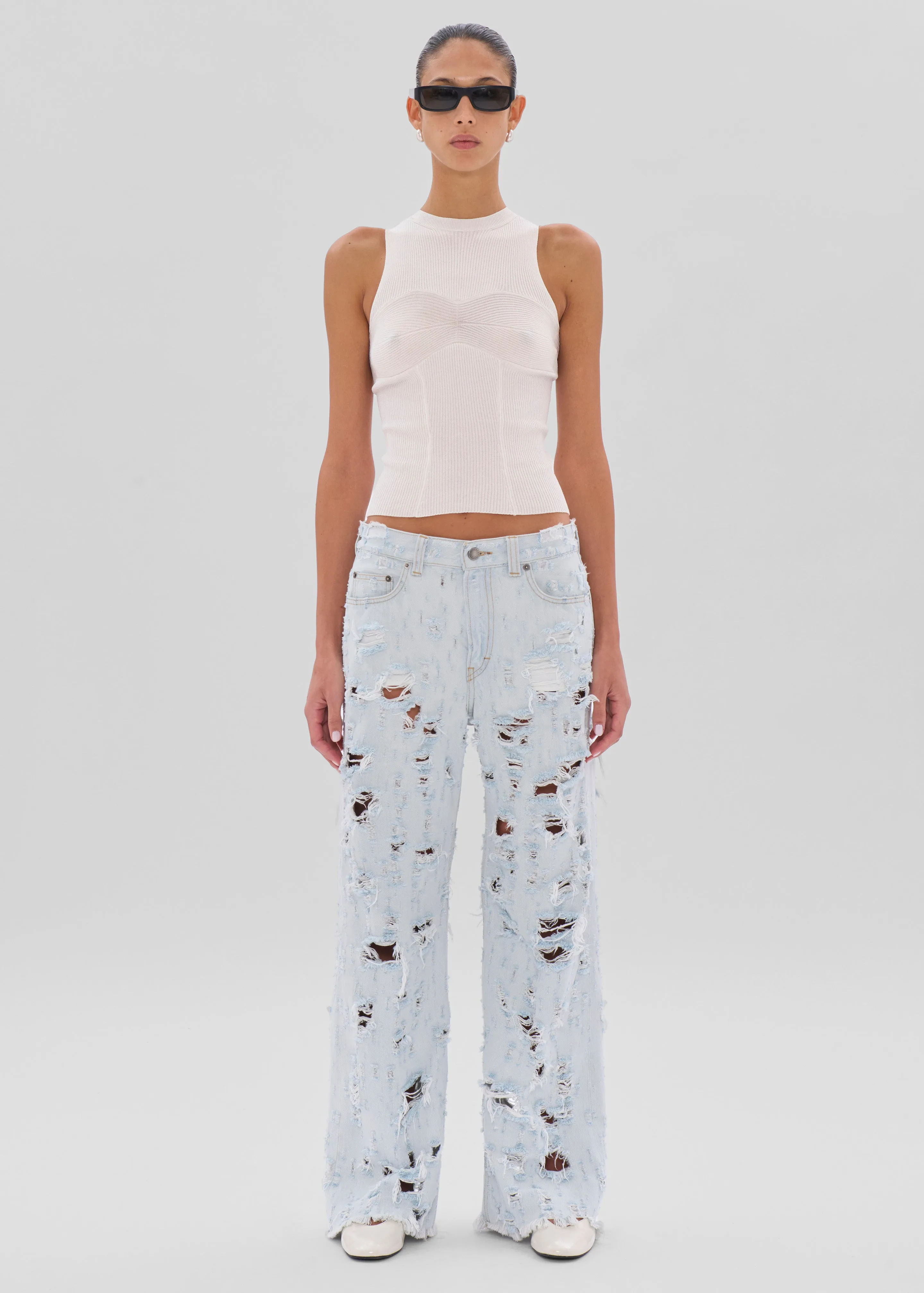 Haikure Winny Jeans - Light Blue Destroy sold by Frankie Shop