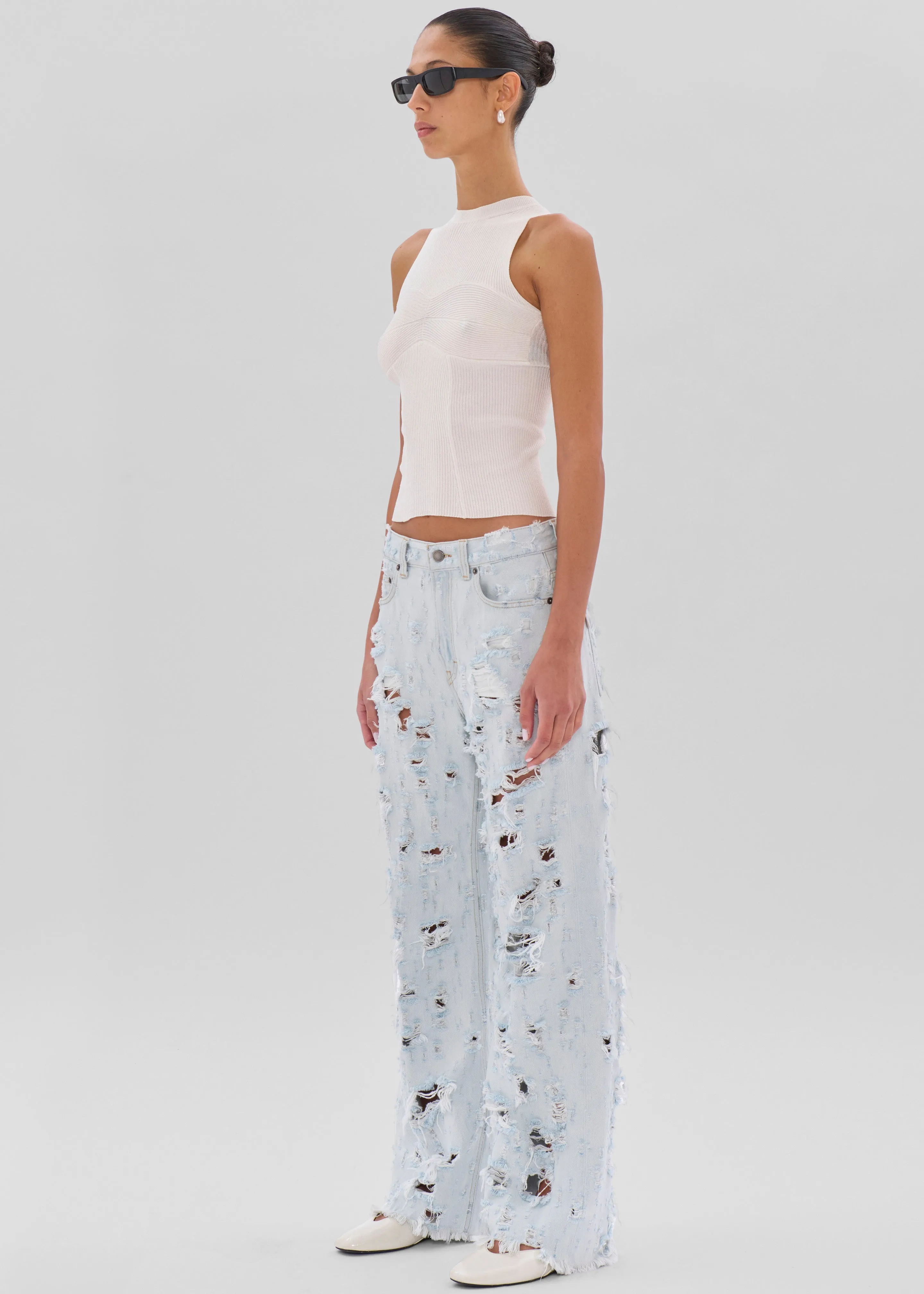 Haikure Winny Jeans - Light Blue Destroy sold by Frankie Shop product image thumbnail 3