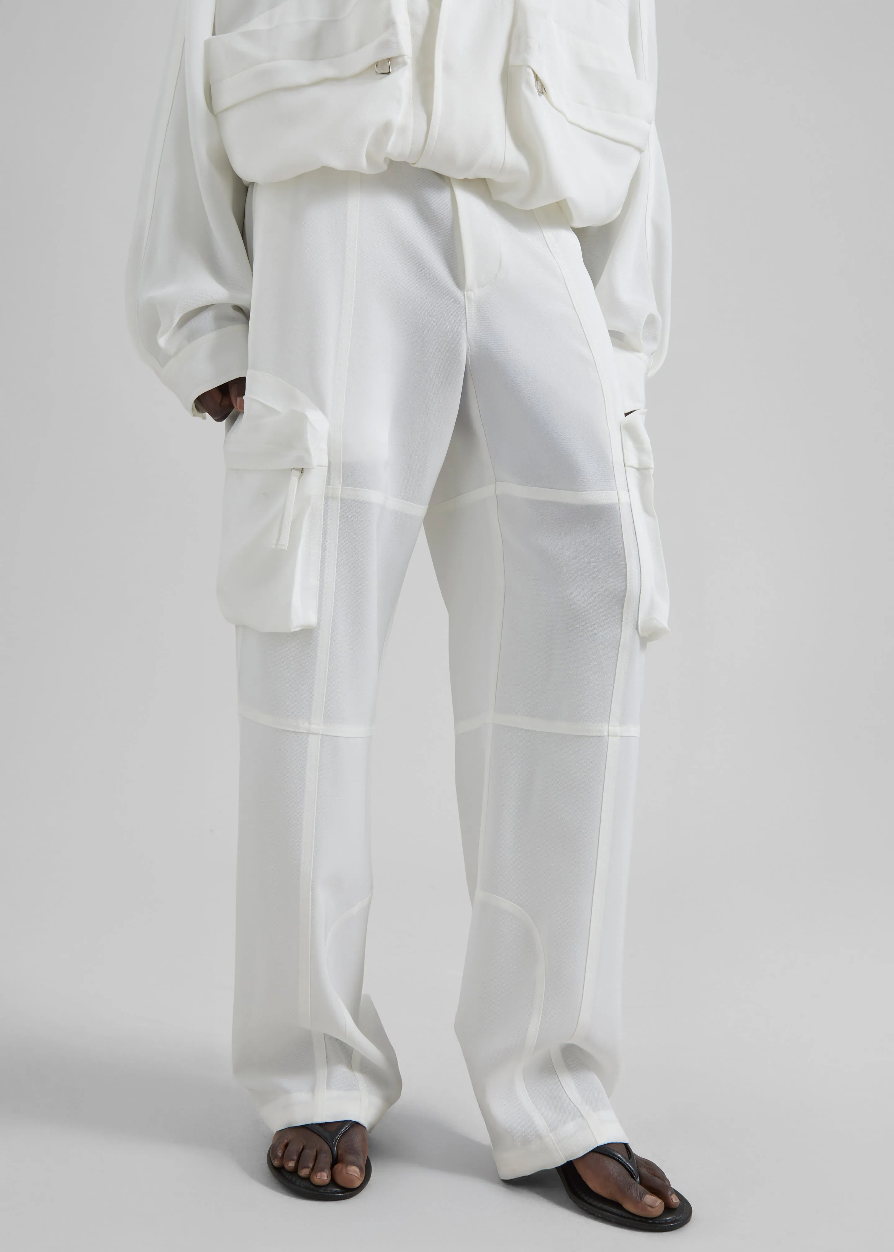 Kelly Fluid Cargo Pants - White sold by Frankie Shop product image thumbnail 2