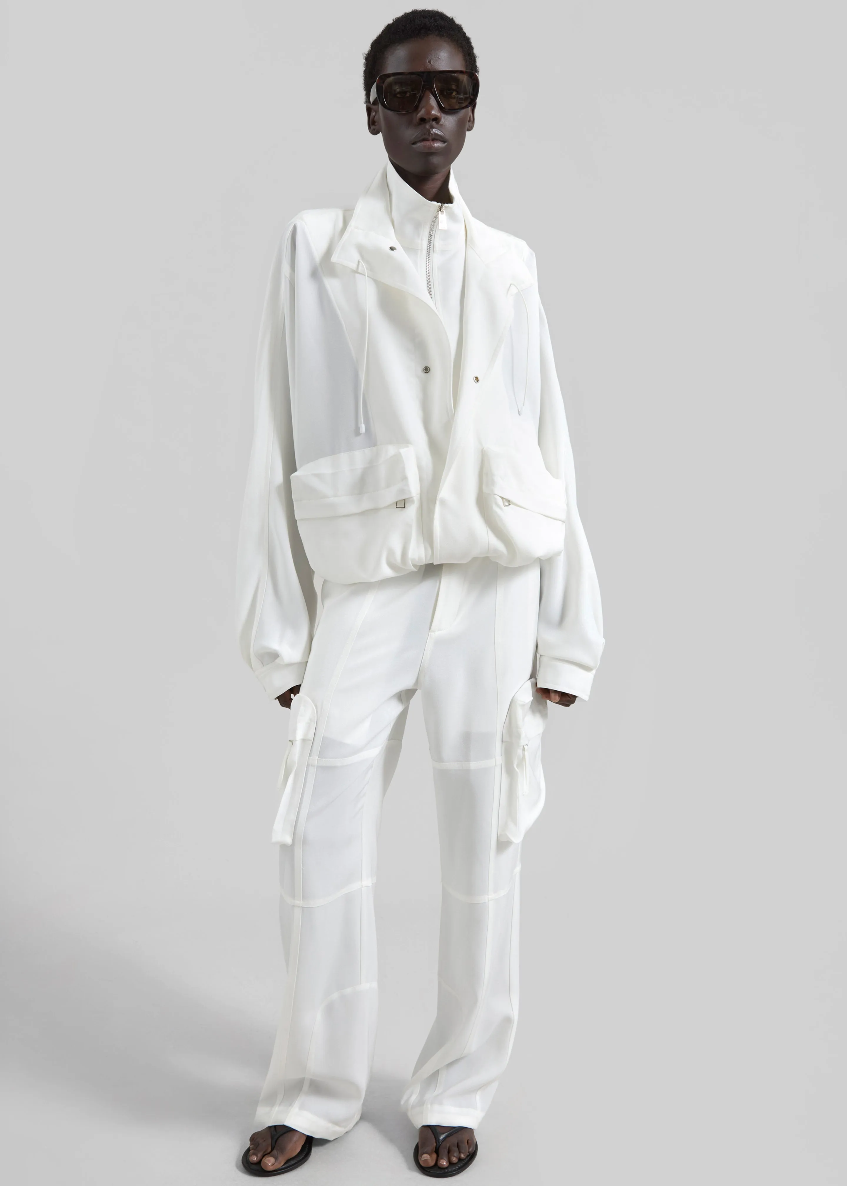 Kelly Fluid Cargo Pants - White sold by Frankie Shop product image thumbnail 3