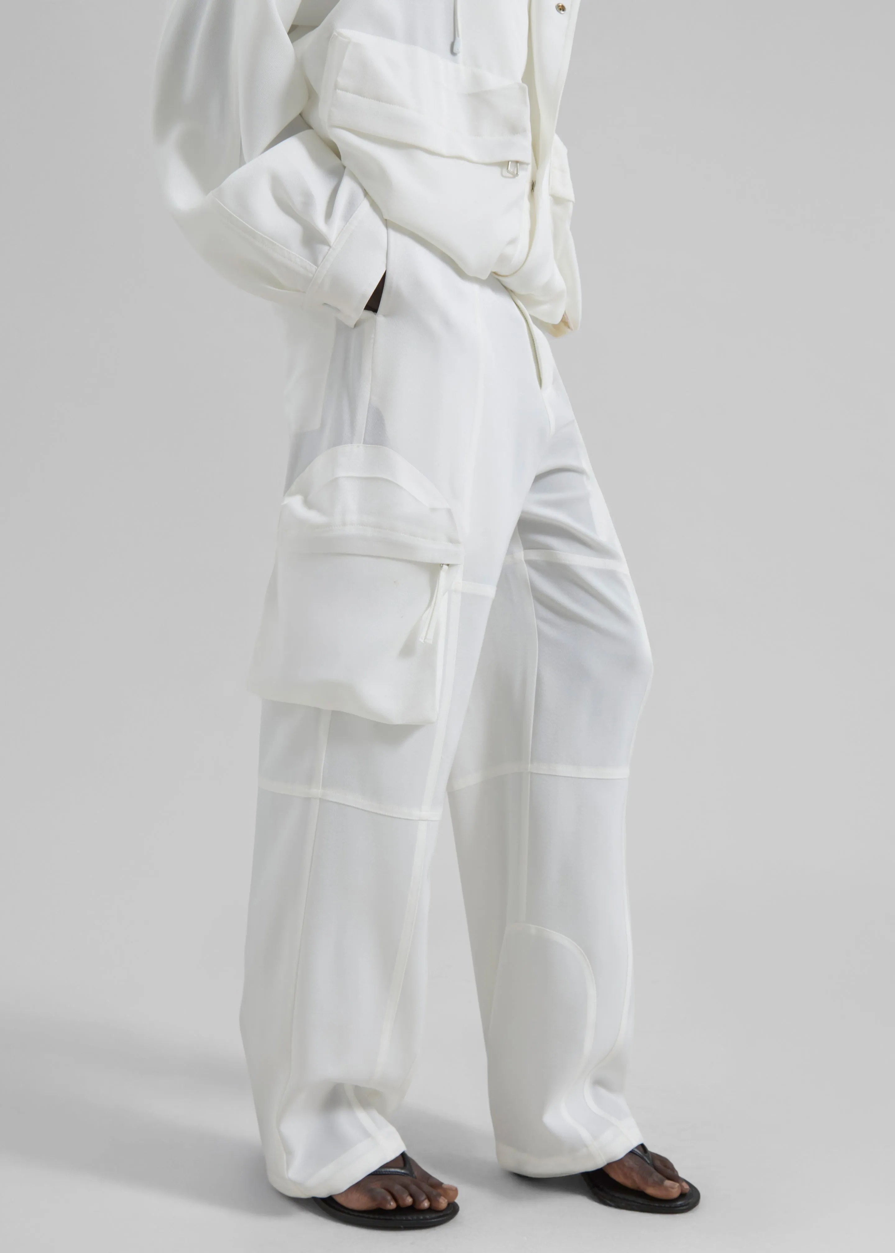 Kelly Fluid Cargo Pants - White sold by Frankie Shop product image thumbnail 4