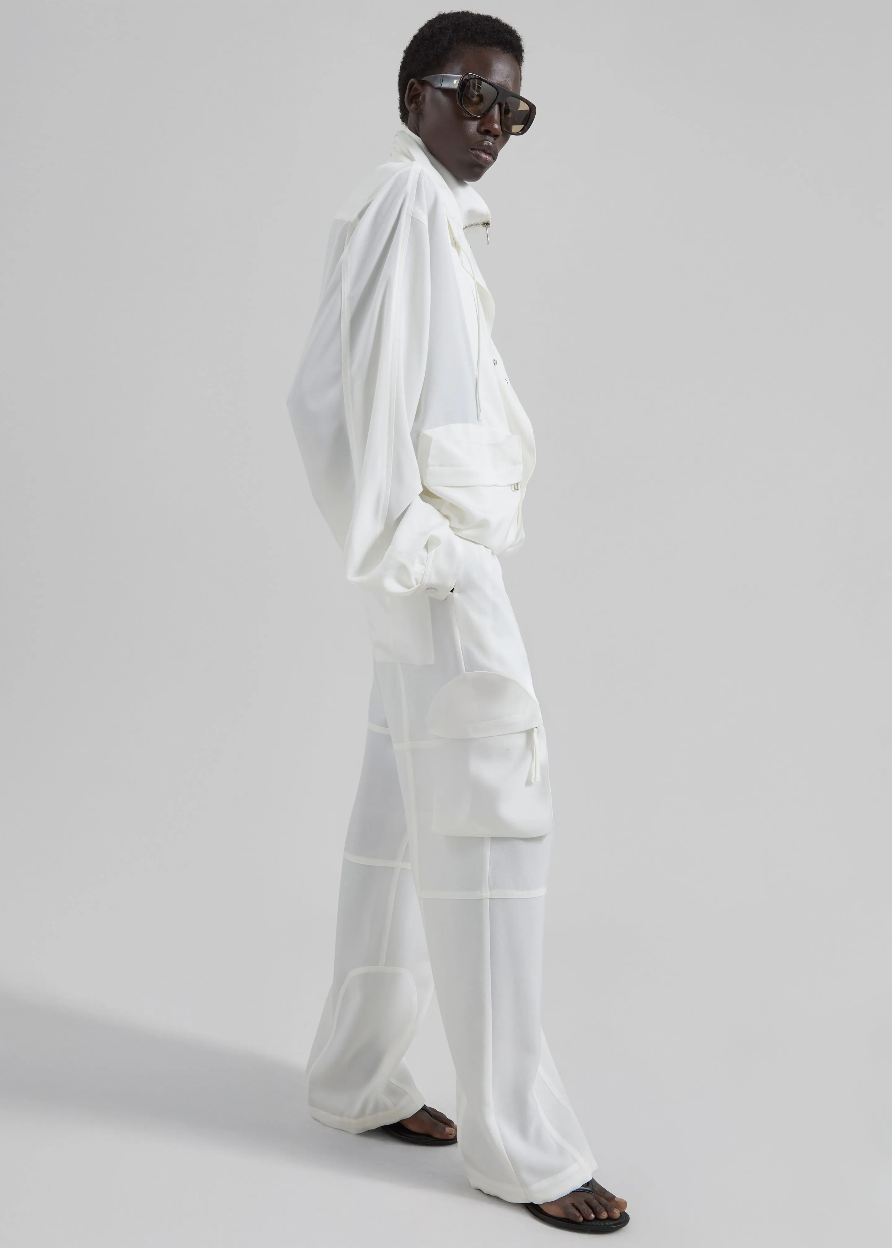 Kelly Fluid Cargo Pants - White sold by Frankie Shop product image thumbnail 5