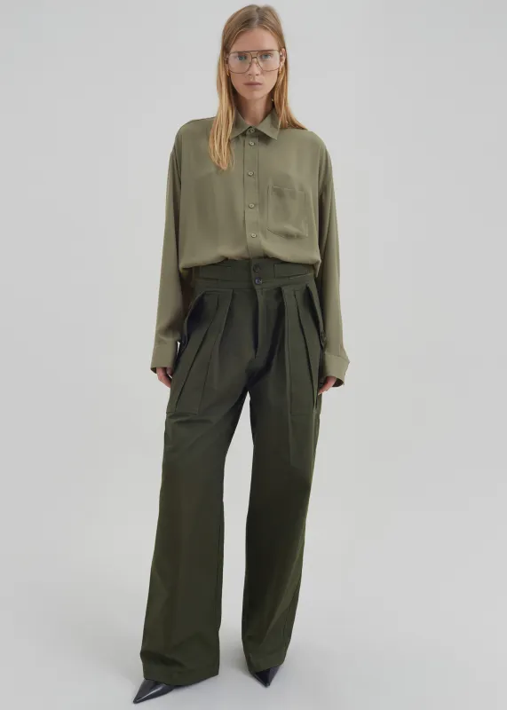 Tova Cargo Pants - Deep Green made by Frankie Shop