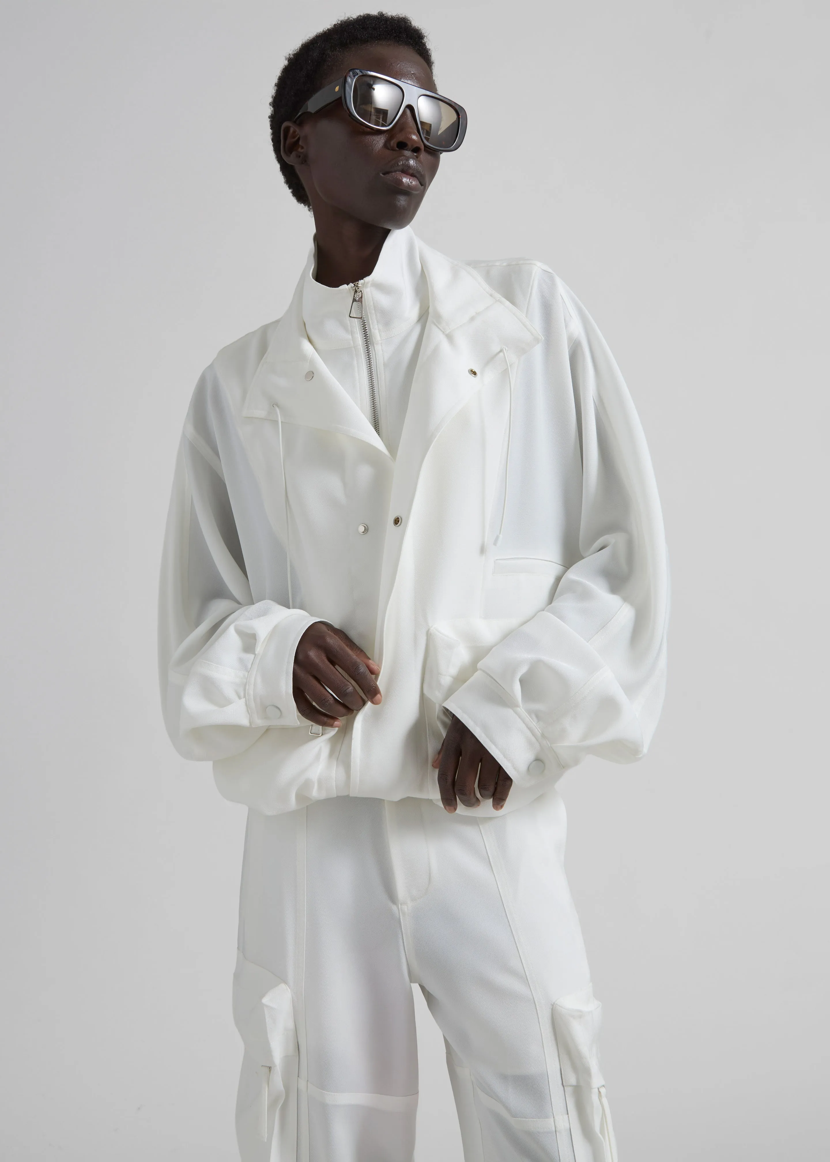 Breya Fluid Jacket - White sold by Frankie Shop product image thumbnail 5