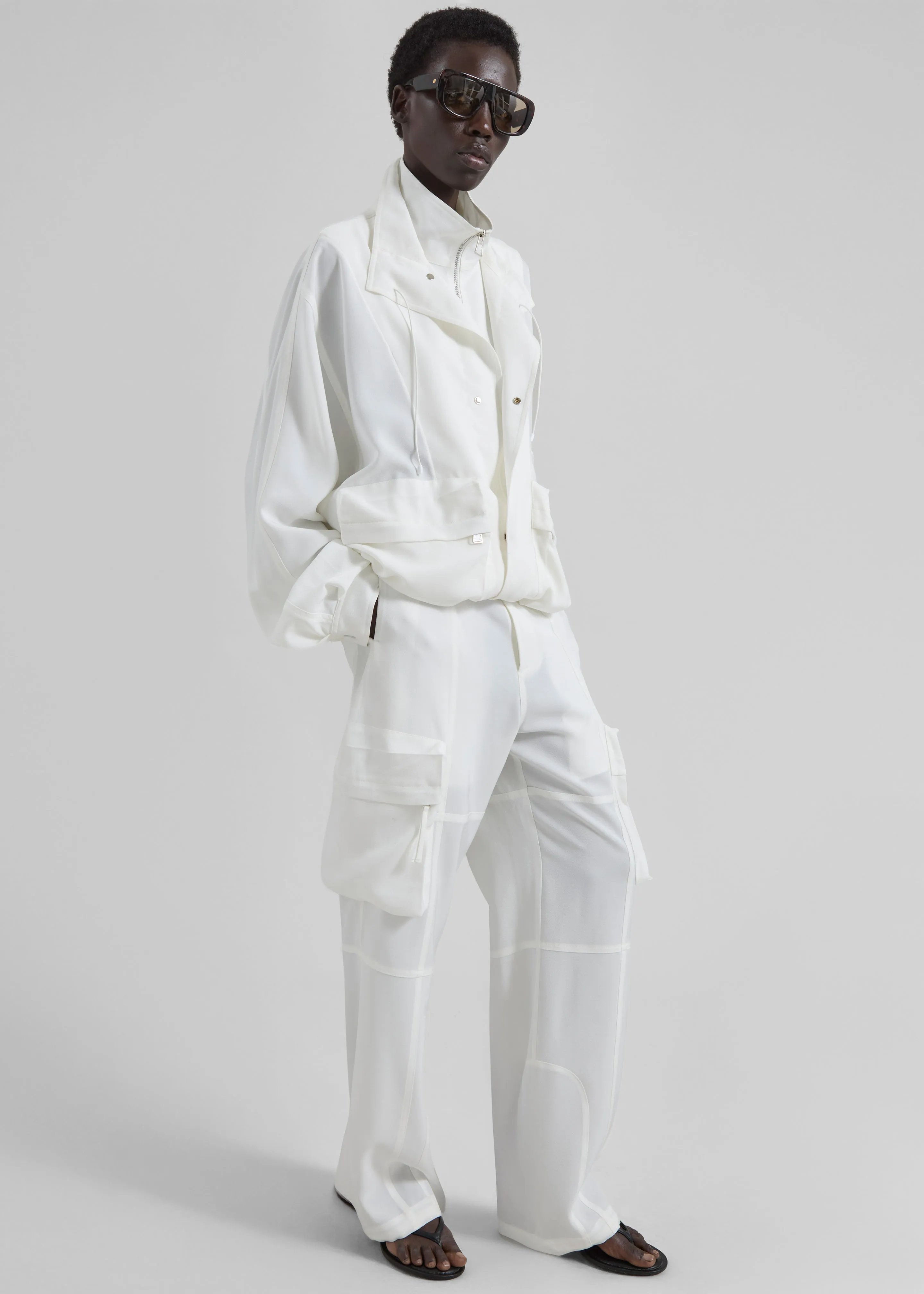 Breya Fluid Jacket - White sold by Frankie Shop product image thumbnail 2