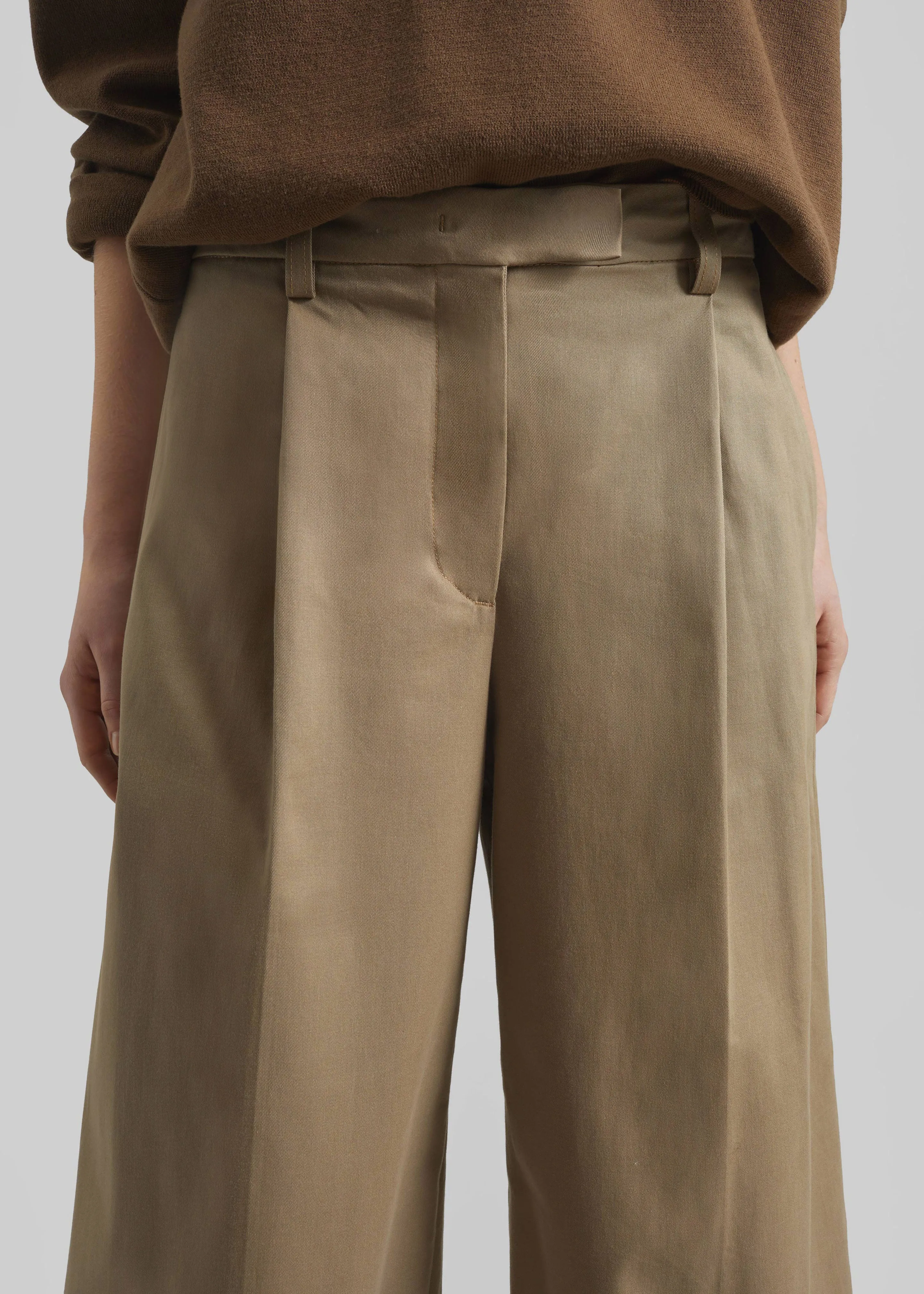 TheLatest Deva Gabardine Trousers - Cognac sold by Frankie Shop product image thumbnail 3