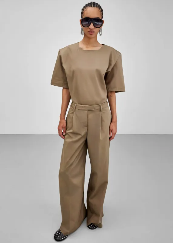TheLatest Deva Gabardine Trousers - Cognac made by Frankie Shop