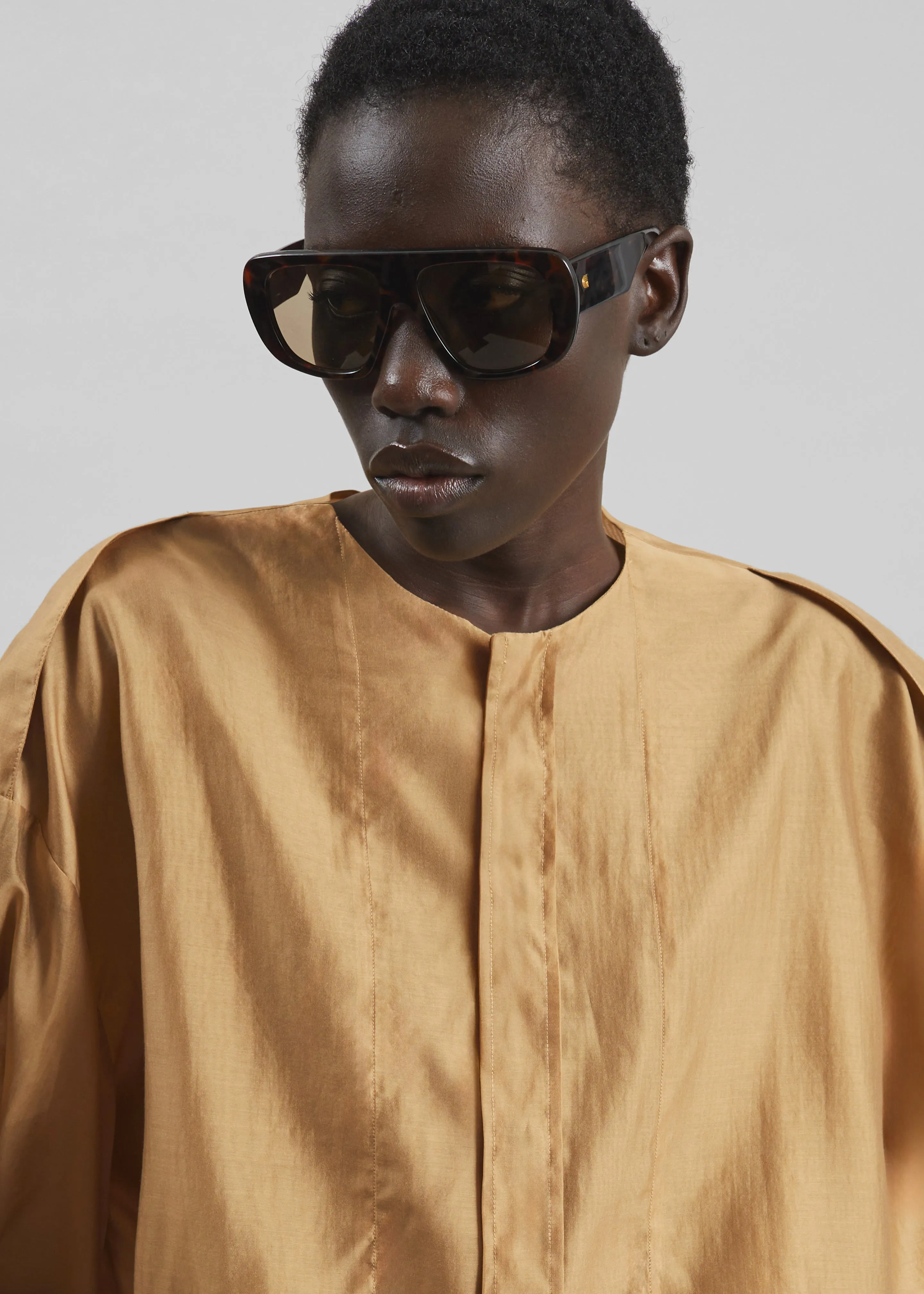 TheLatest Diana Light Muslin Shirt - Nude sold by Frankie Shop product image thumbnail 5