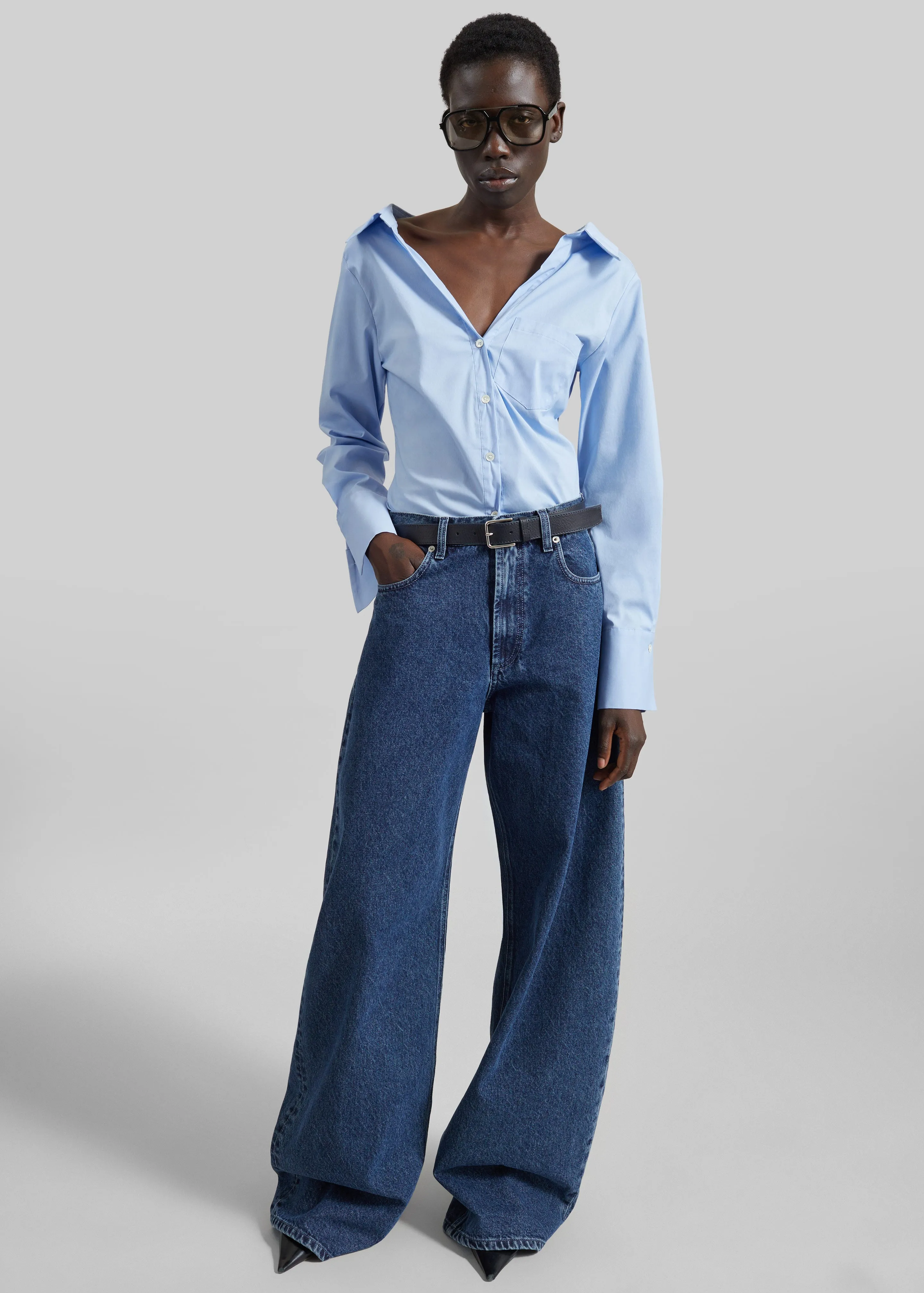 Tiona Fitted Shirt - Light Blue sold by Frankie Shop product image thumbnail 4