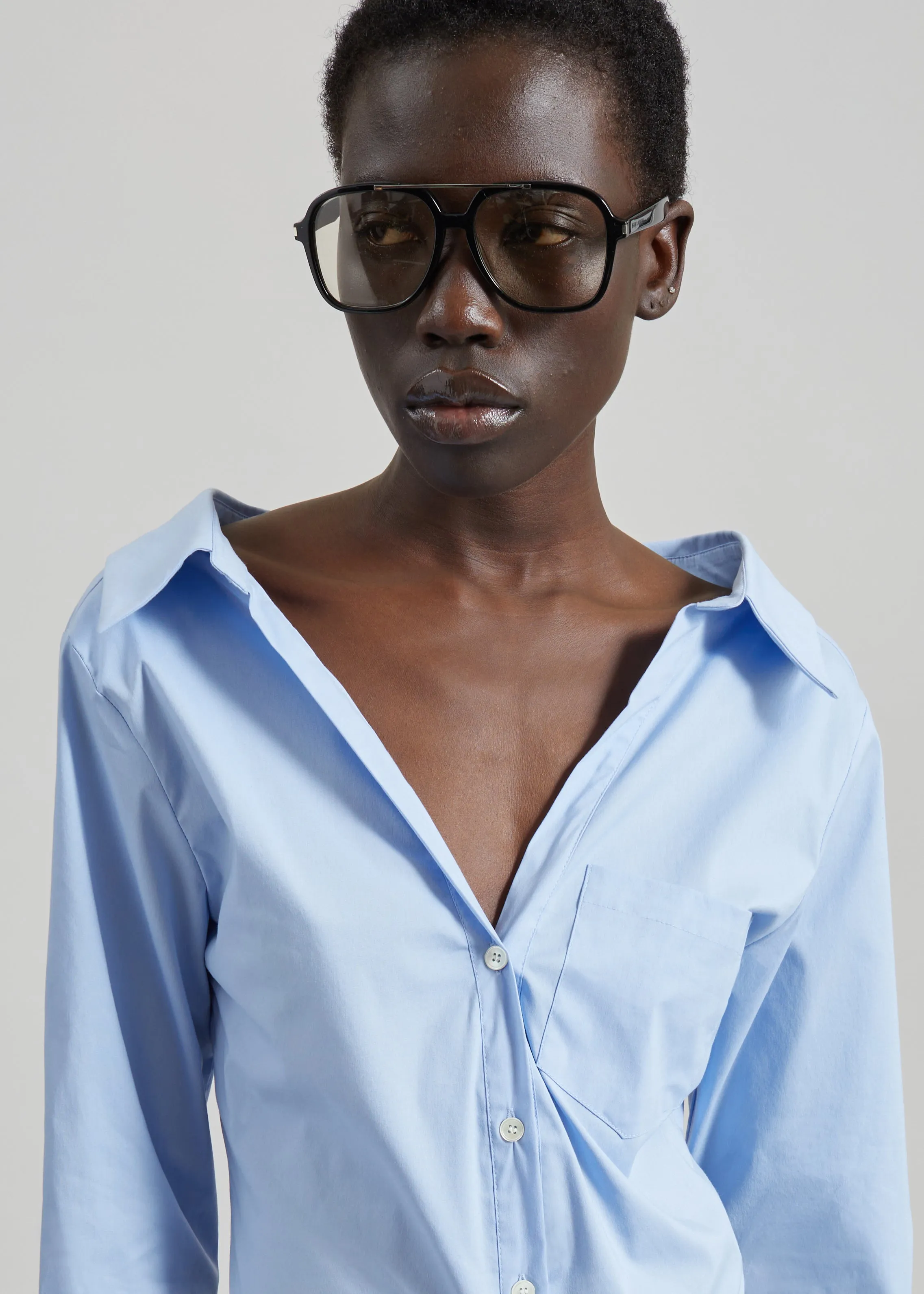 Tiona Fitted Shirt - Light Blue sold by Frankie Shop product image thumbnail 3