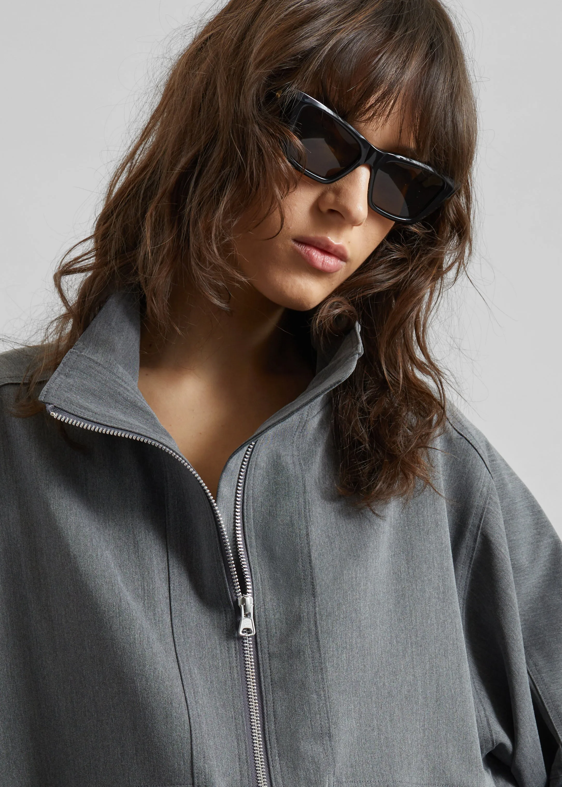 Veere Blouson Jacket - Grey sold by Frankie Shop product image thumbnail 4